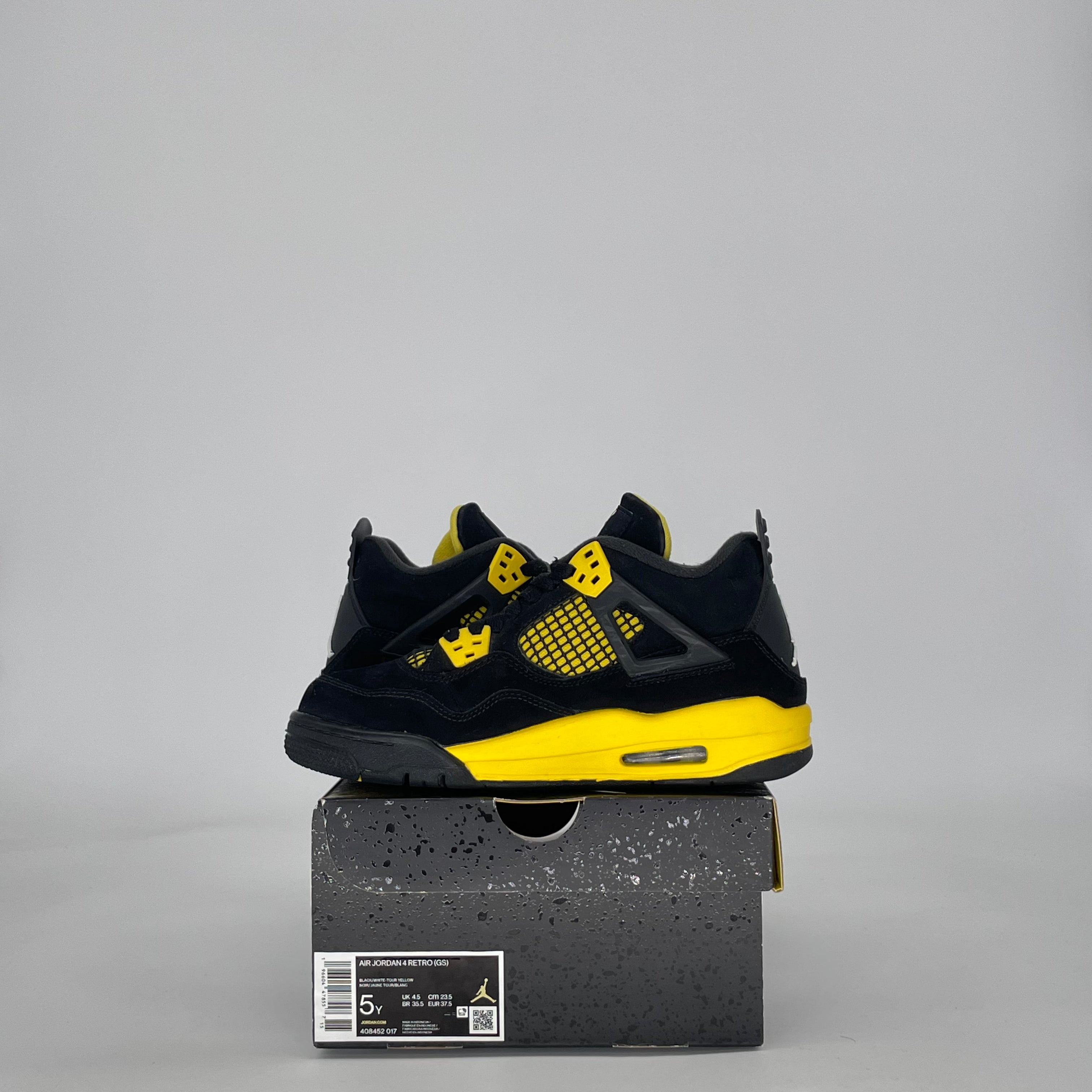 AIR JORDAN 4 THUNDER 408452-017 SIZE 5/6.5W GS