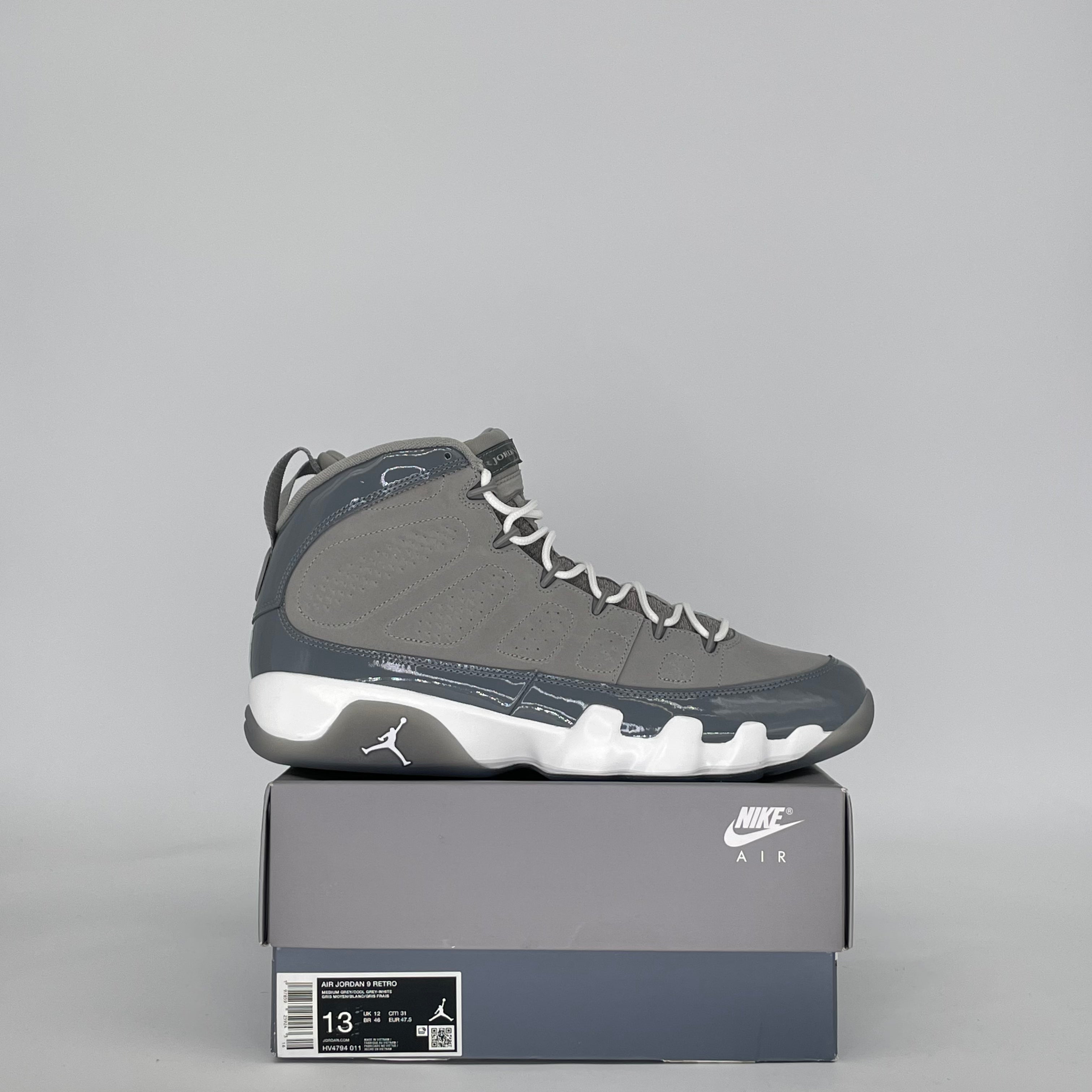 AIR JORDAN 9 COOL GREY HV4794-011 SIZE 13/14.5W