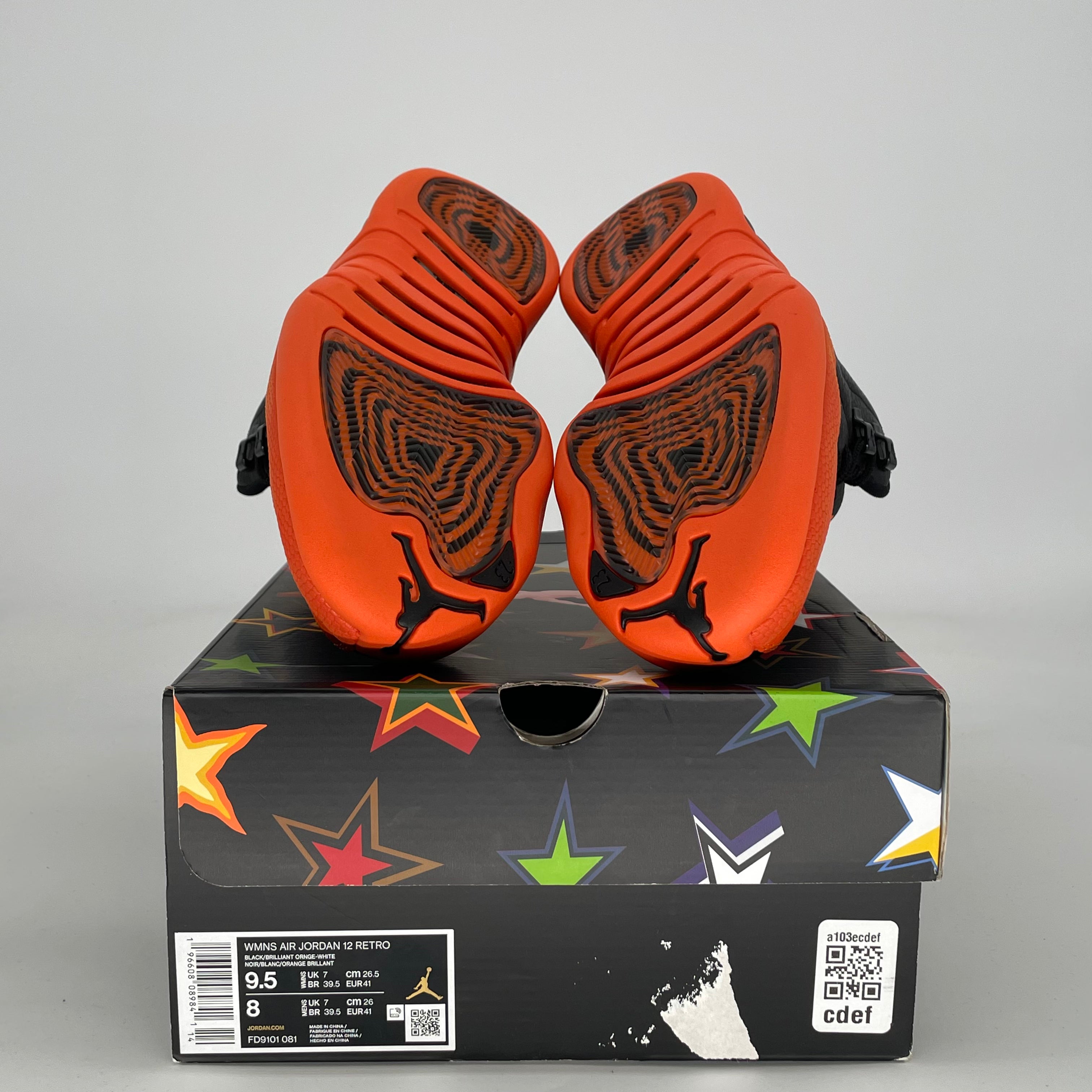 AIR JORDAN 12 WNBA ALL-STAR BRILLIANT ORANGE W FD9101-081 SIZE 8/9.5W