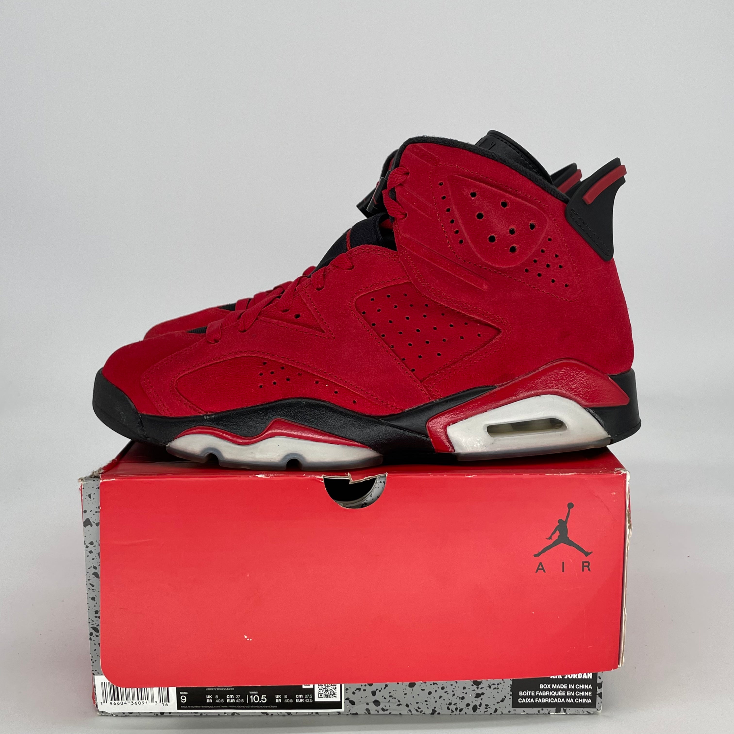 AIR JORDAN 6 TORO BRAVO CT8529-600 SIZE 9/10.5W
