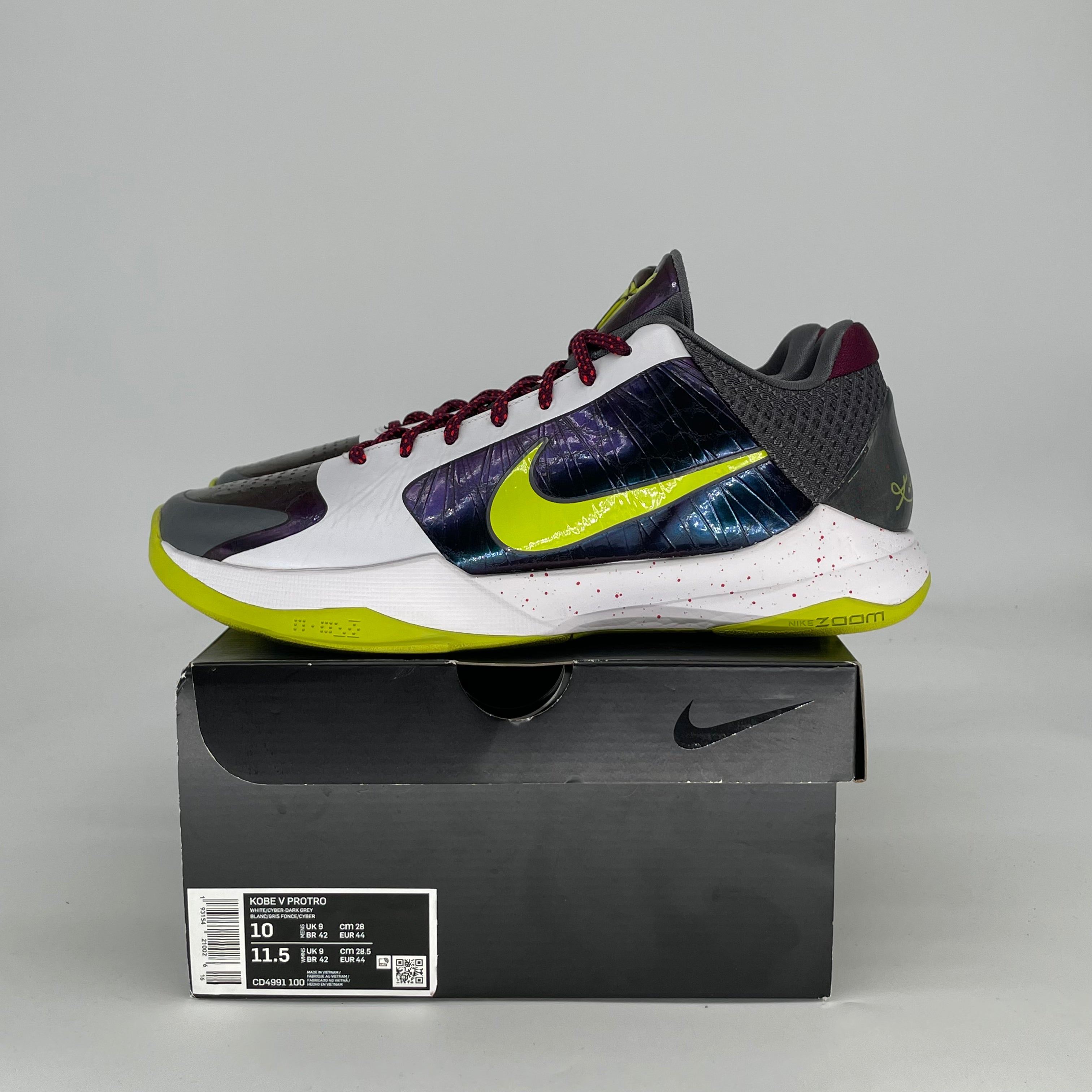 NIKE KOBE 5 PROTRO CHAOS CD4991-100 SIZE 10/11.5W