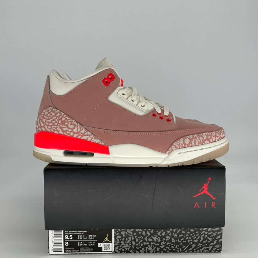 AIR JORDAN 3 RUST PINK W CK9246-600 SIZE 8/9.5W