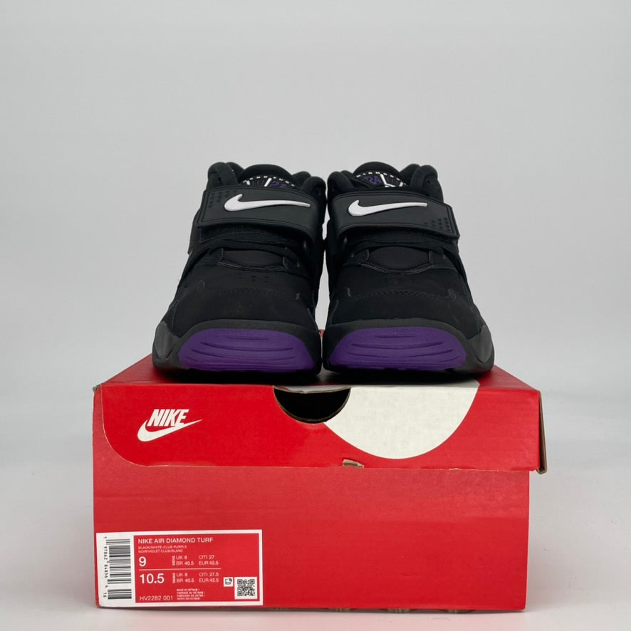 NIKE AIR DIAMOND TURF RAVENS HV2282-001 SIZE9/10.5W