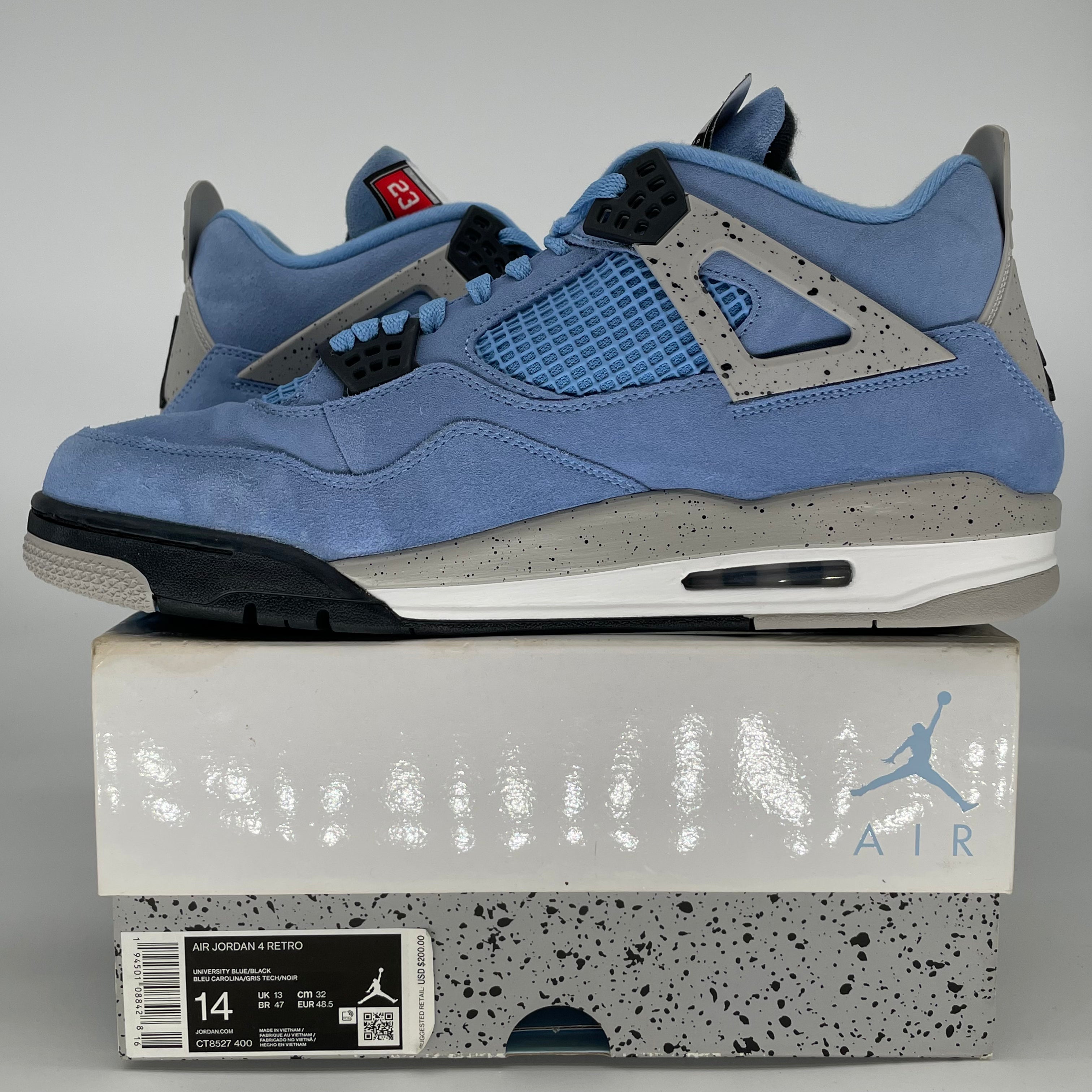 AIR JORDAN 4 UNIVERSITY BLUE CT8527-400 SIZE 14/15.5W