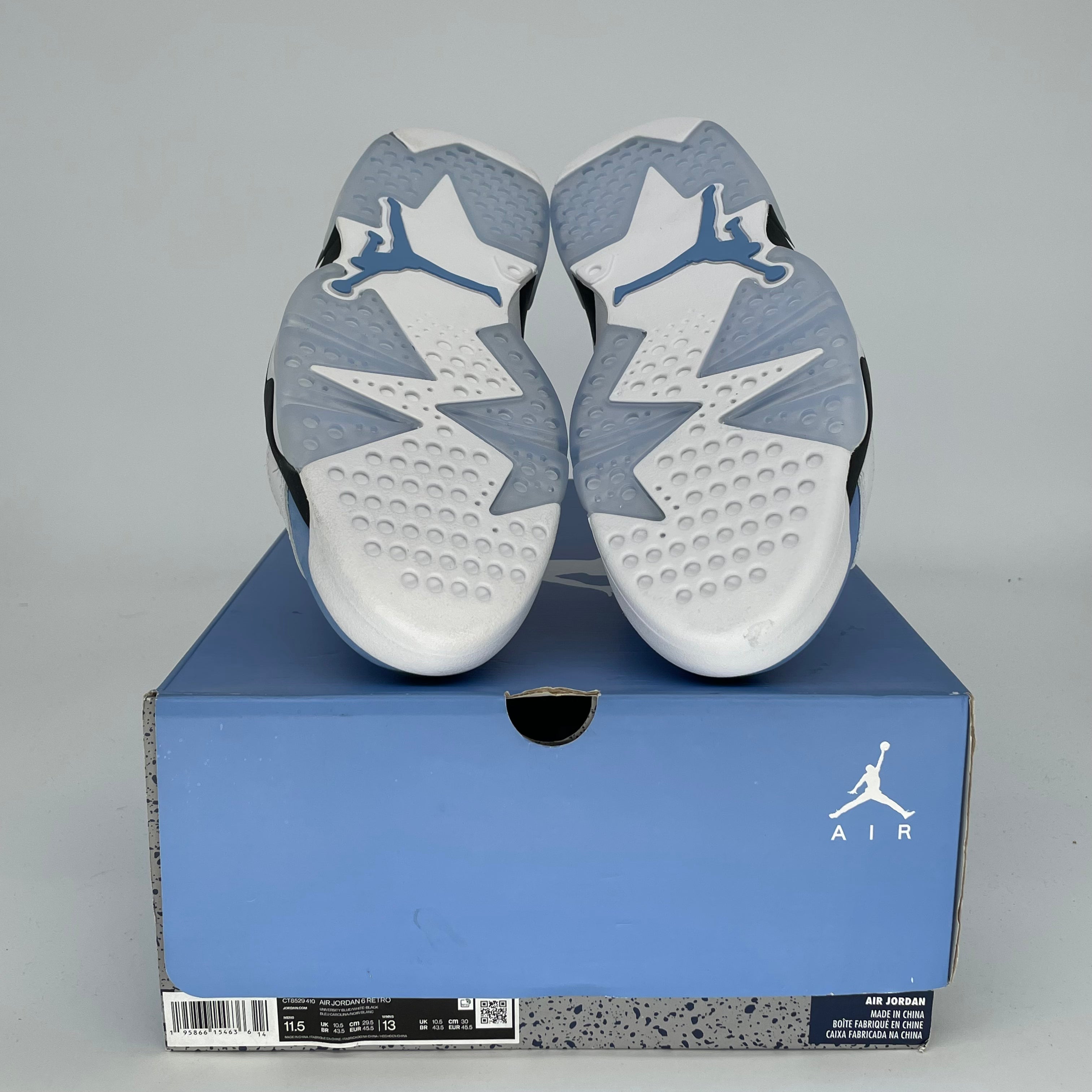 AIR JORDAN 6 UNC WHITE SIZE 11.5 CT8529-410