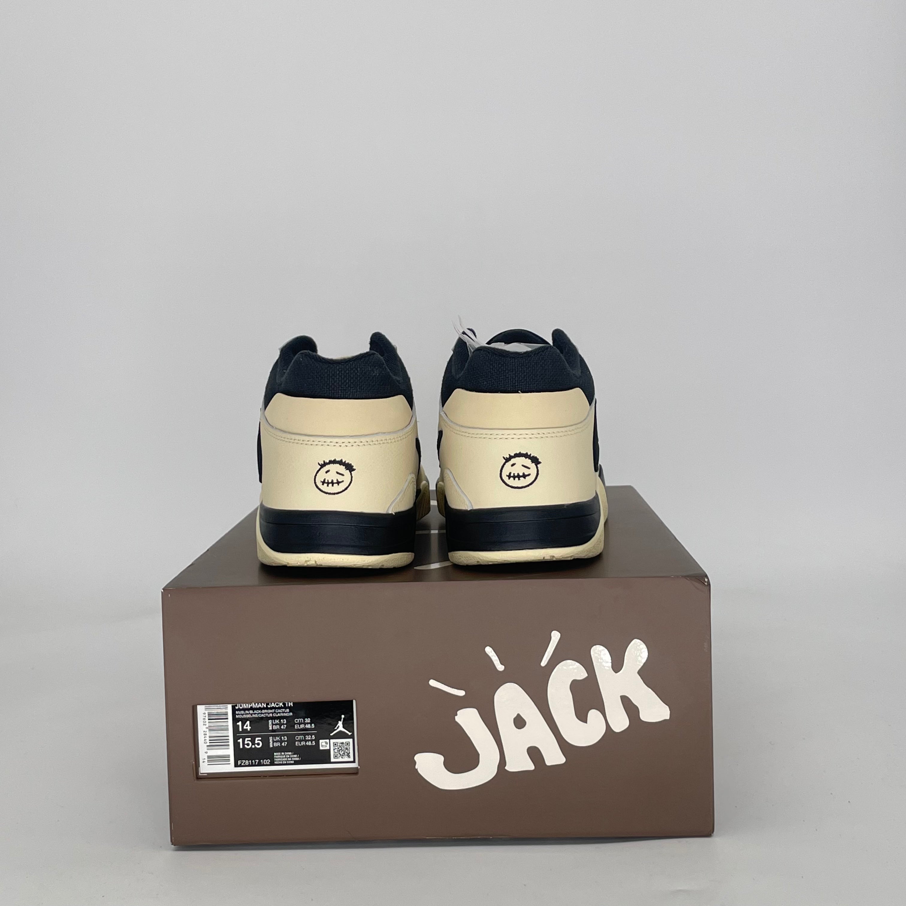 AIR JORDAN JUMPMAN JACK TR TRAVIS SCOTT BRIGHT CACTUS FZ8117-102 SIZE 14/15.5W