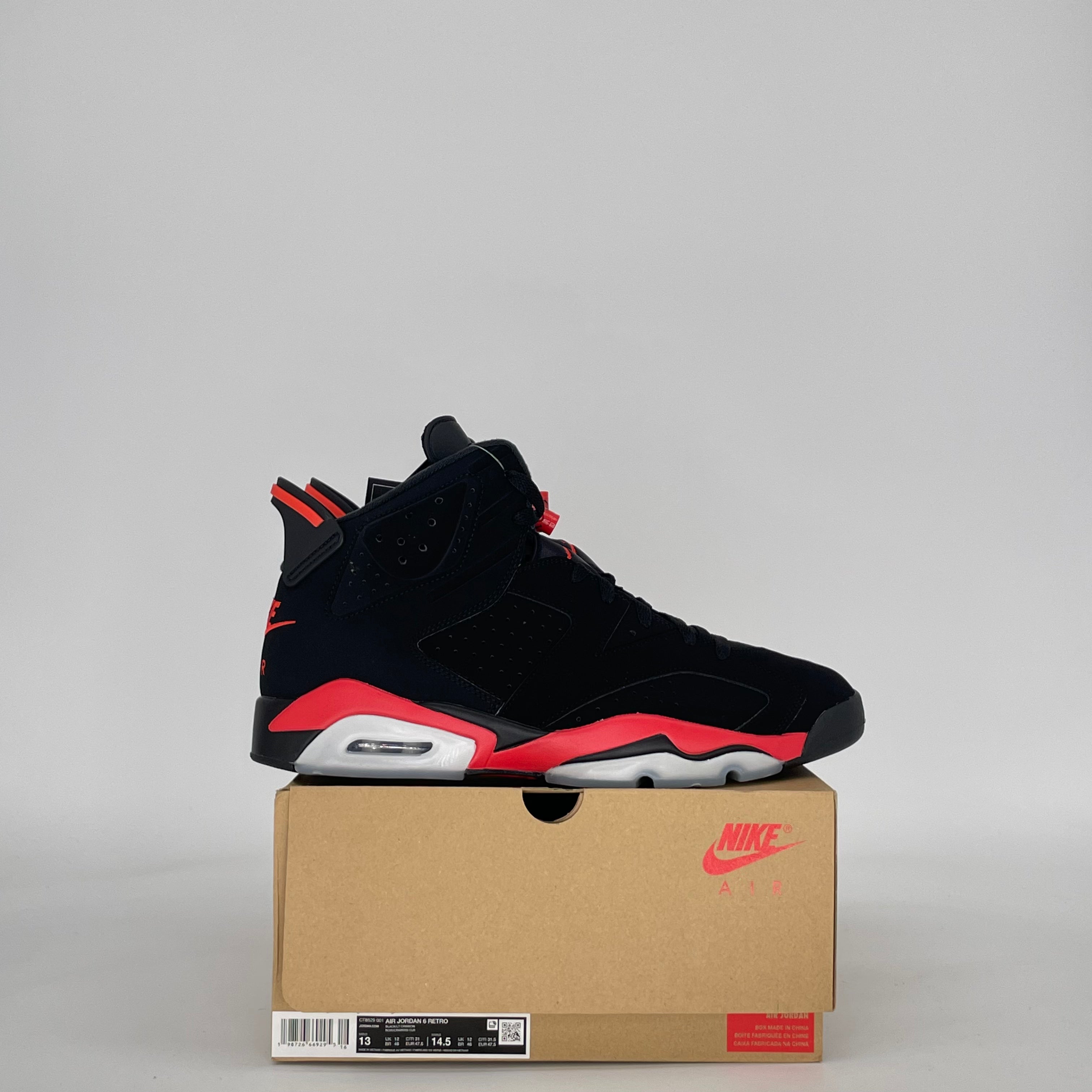 AIR JORDAN 6 INFRARED SALESMAN CT8529-001 SIZE 13/14.5W