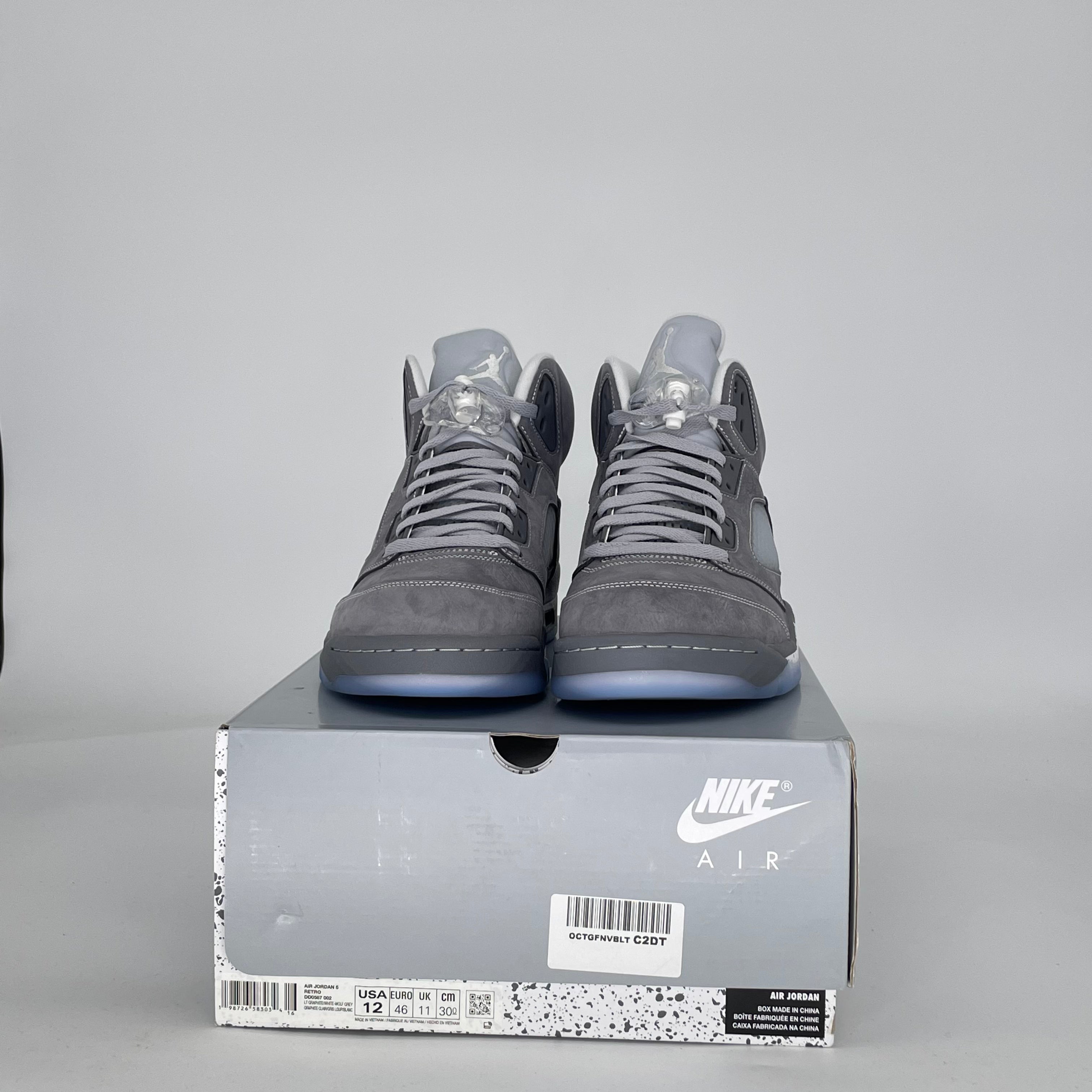 AIR JORDAN 5 WOLF GREY DD0587-002 SIZE 12/13.5W