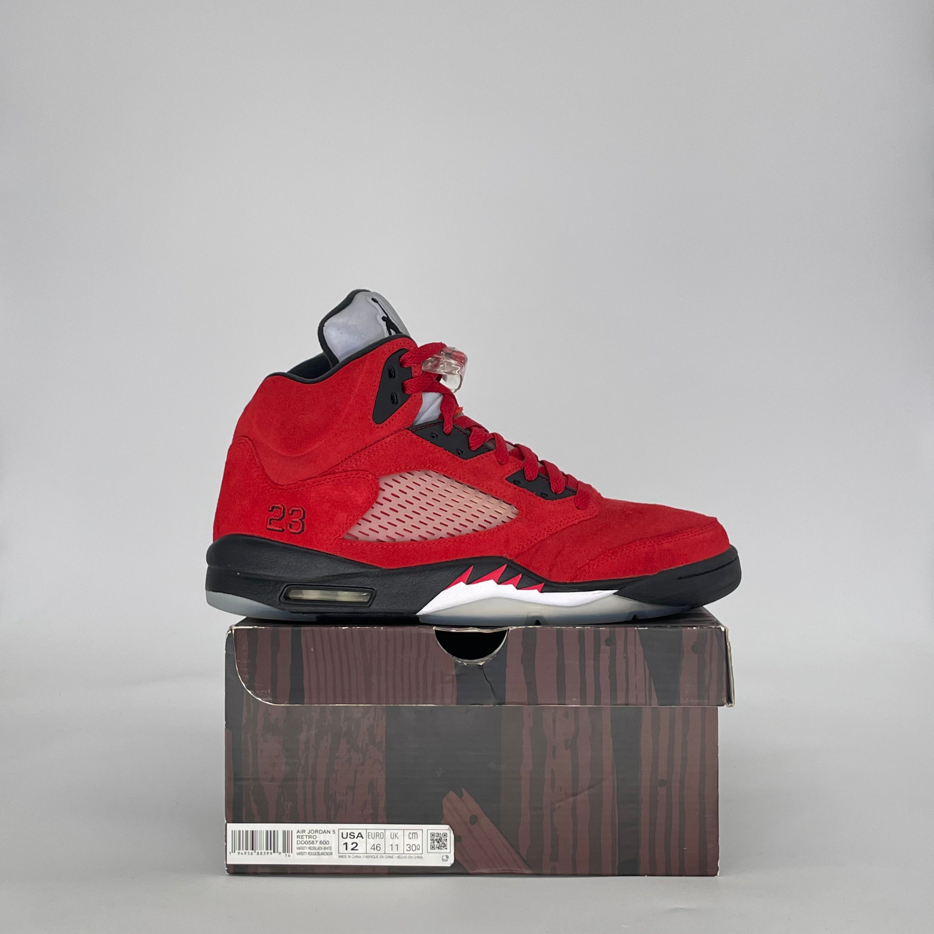 AIR JORDAN 5 RAGING BULL RED (2021) DD0587-600 SIZE 12/13.5W