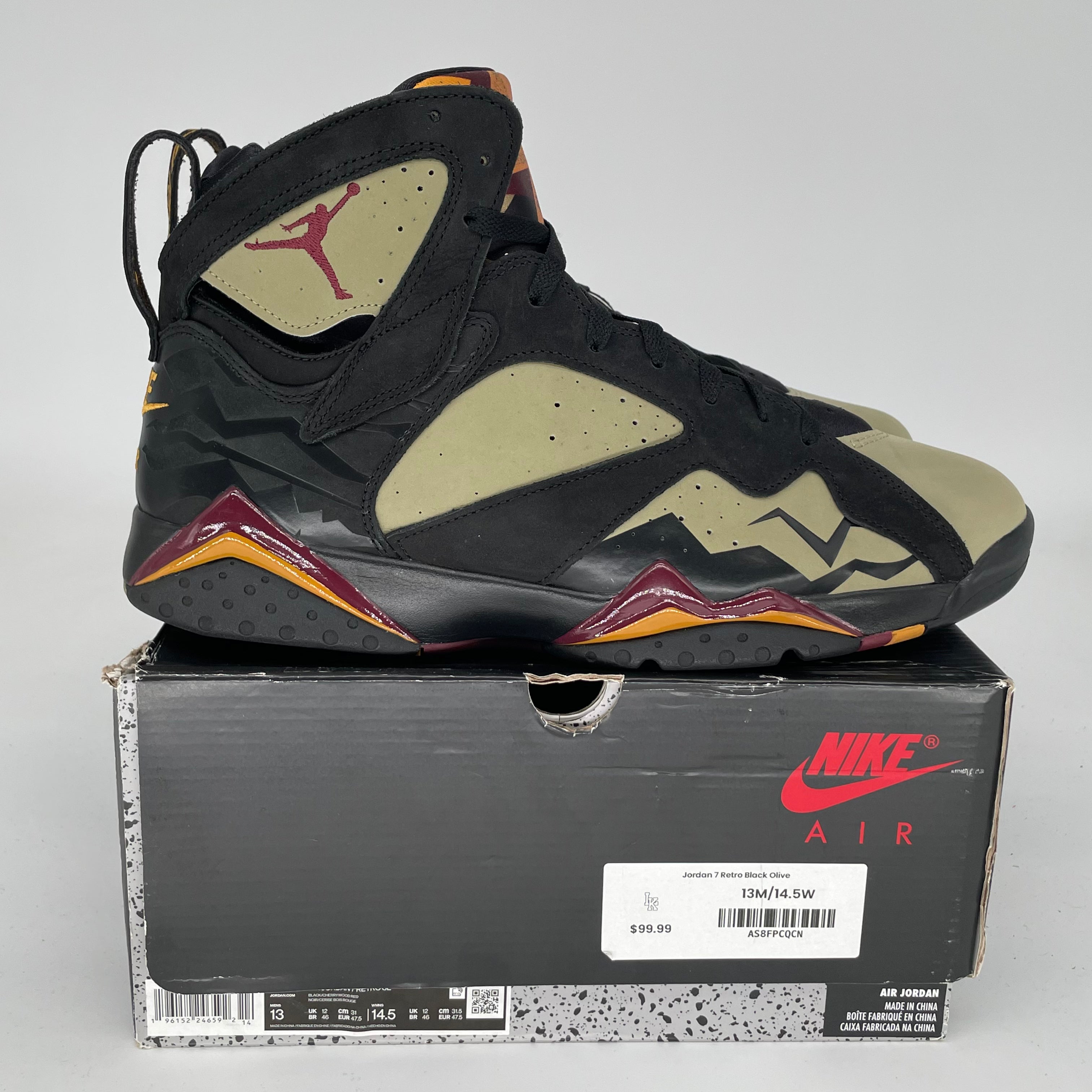 AIR JORDAN 7 BLACK OLIVE SIZE 13 DN9782-001