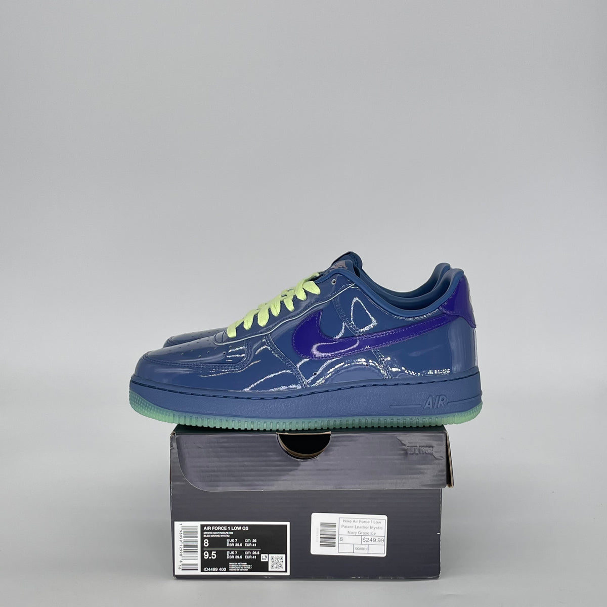 Nike Air Force 1 Low Patent Leather Mystic Navy Grape Ice