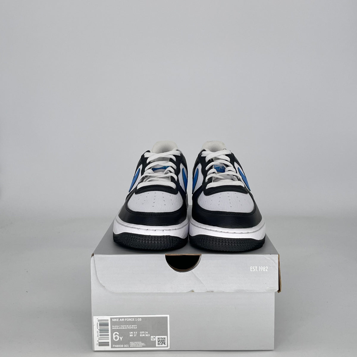 Nike Air Force 1 Low White Black Light Photo Blue (GS)