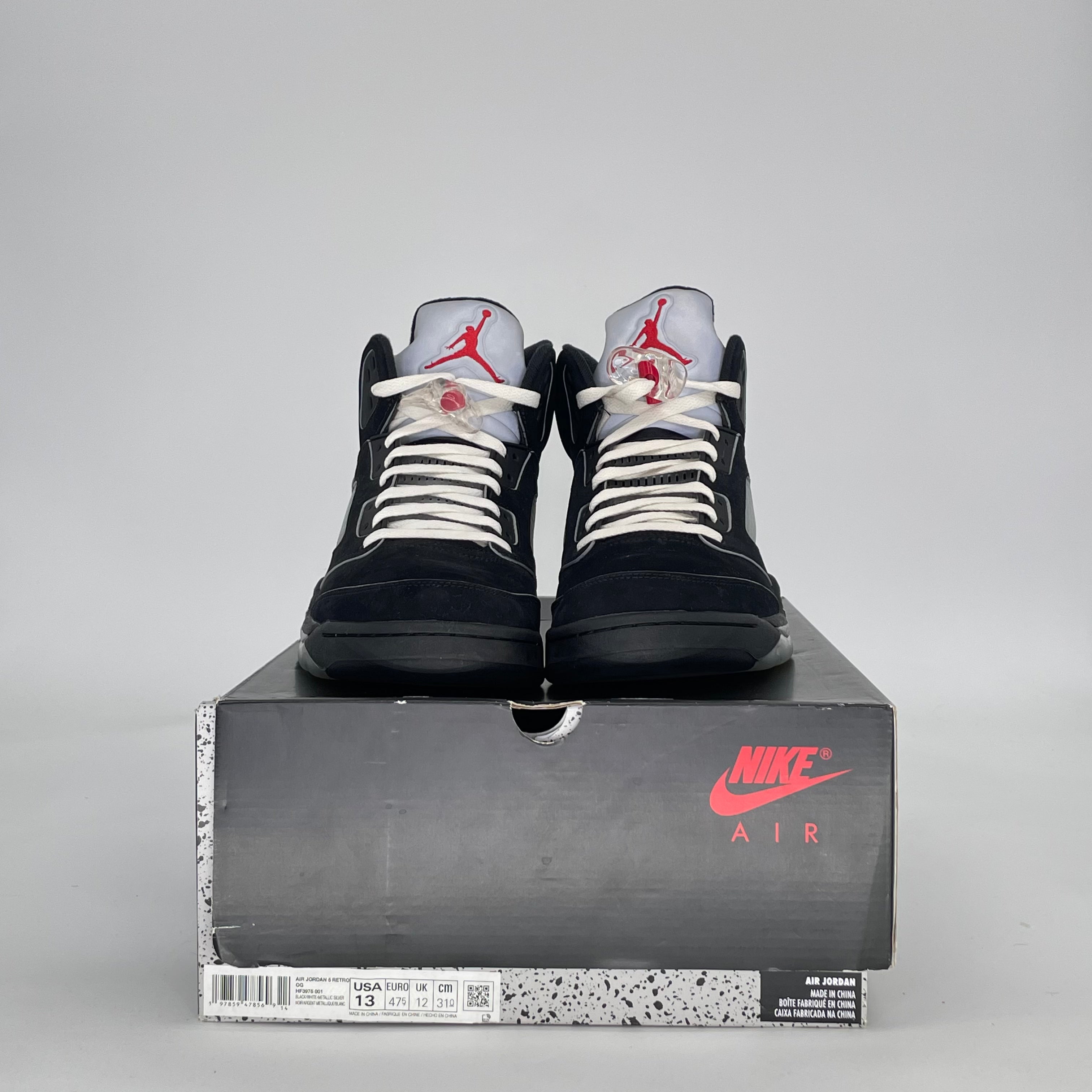AIR JORDAN 5 BLACK METALLIC REIMAGINED HF3975-001 SIZE 13/14.5W