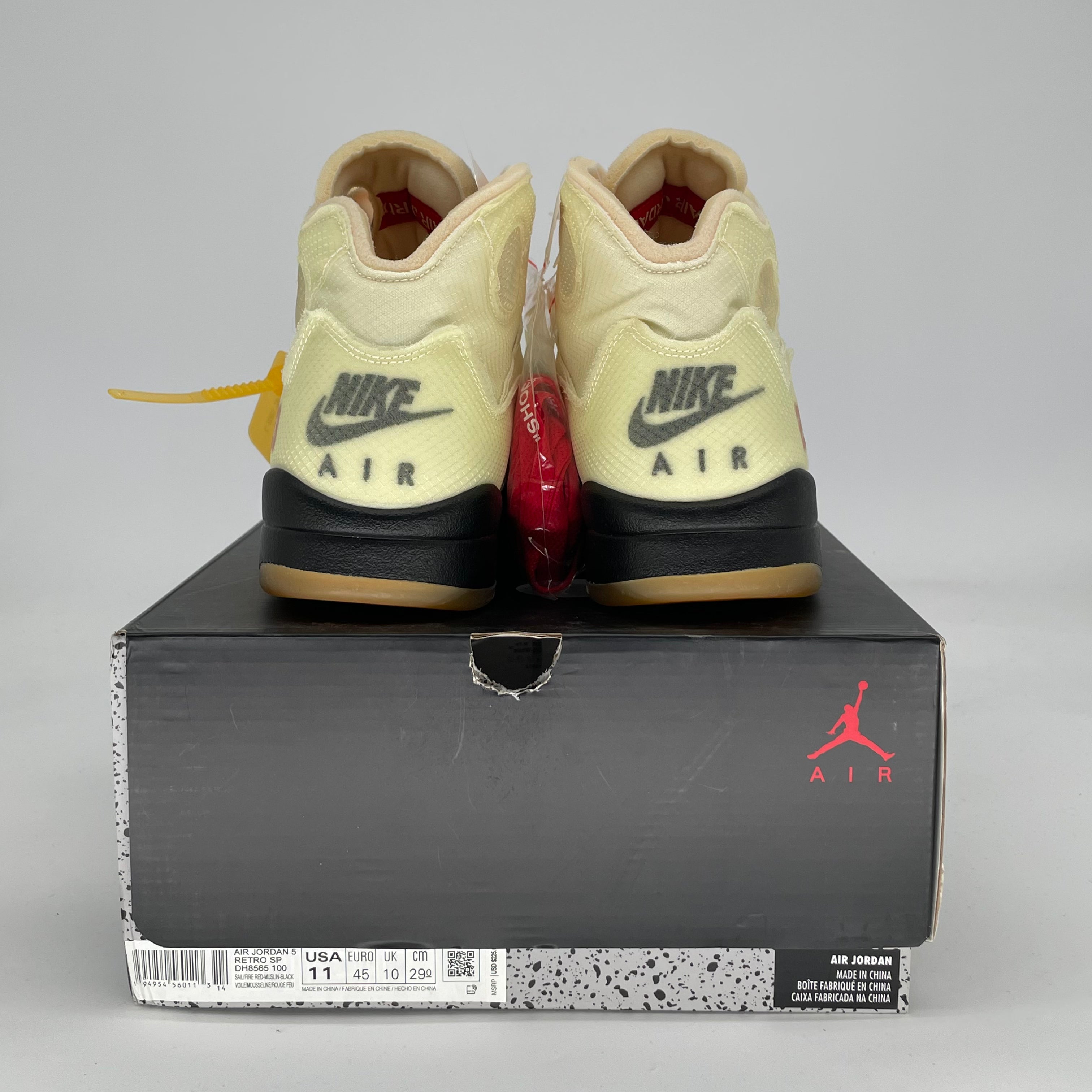 OFF WHITE X AIR JORDAN 5 SAIL DH8565-100 SIZE 11/12.5W