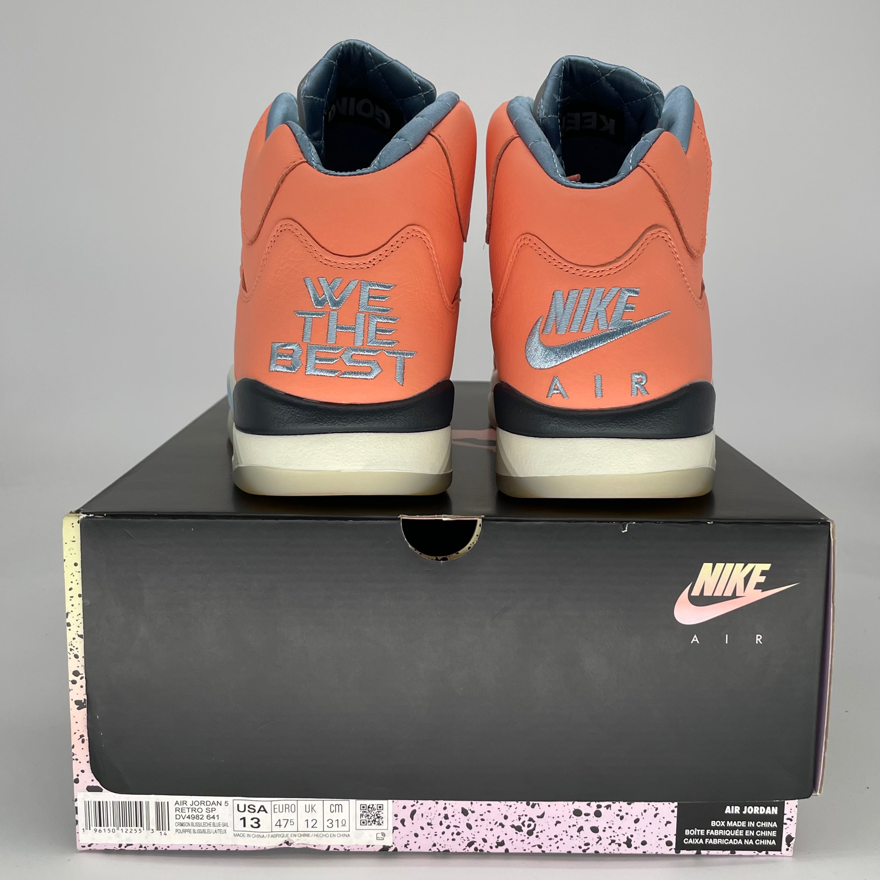 AIR JORDAN 5 DJ KHALED WE THE BEST CRIMSON BLISS DV4982-641 SIZE 13/14.5W