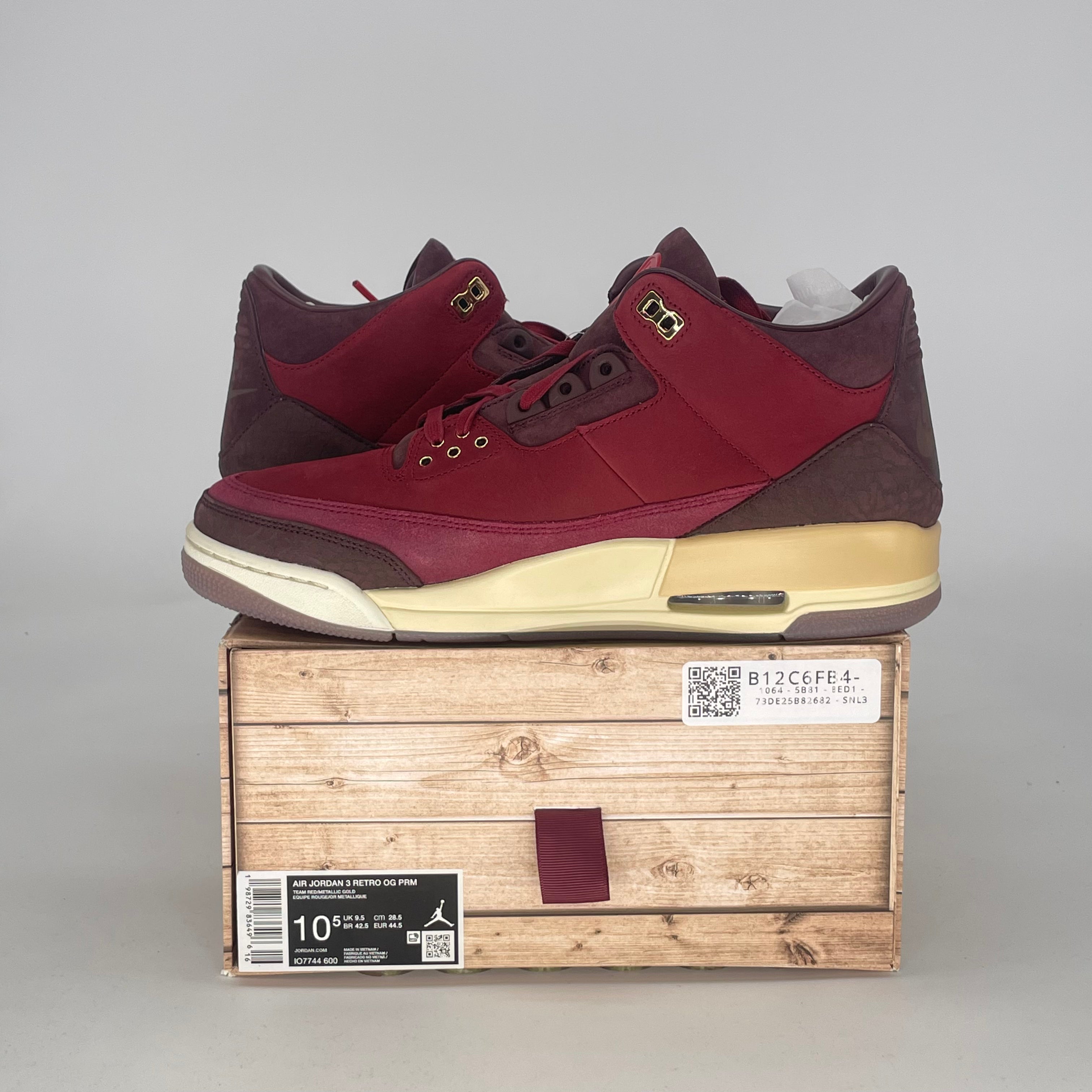 AIR JORDAN 3 BIN23 IO7744-600 SIZE 10.5/12W