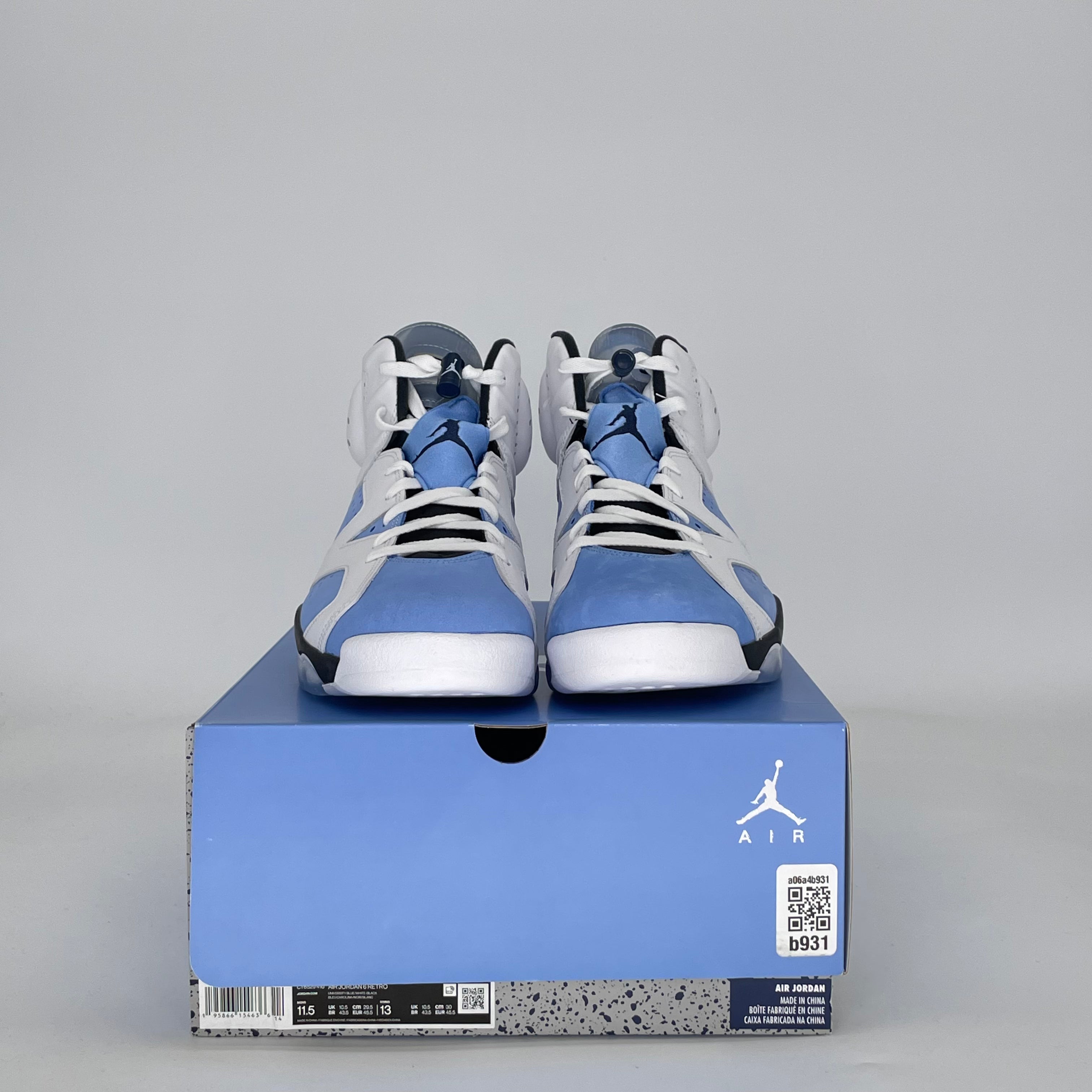 AIR JORDAN 6 UNC WHITE CT8529-410 SIZE 11.5/13W