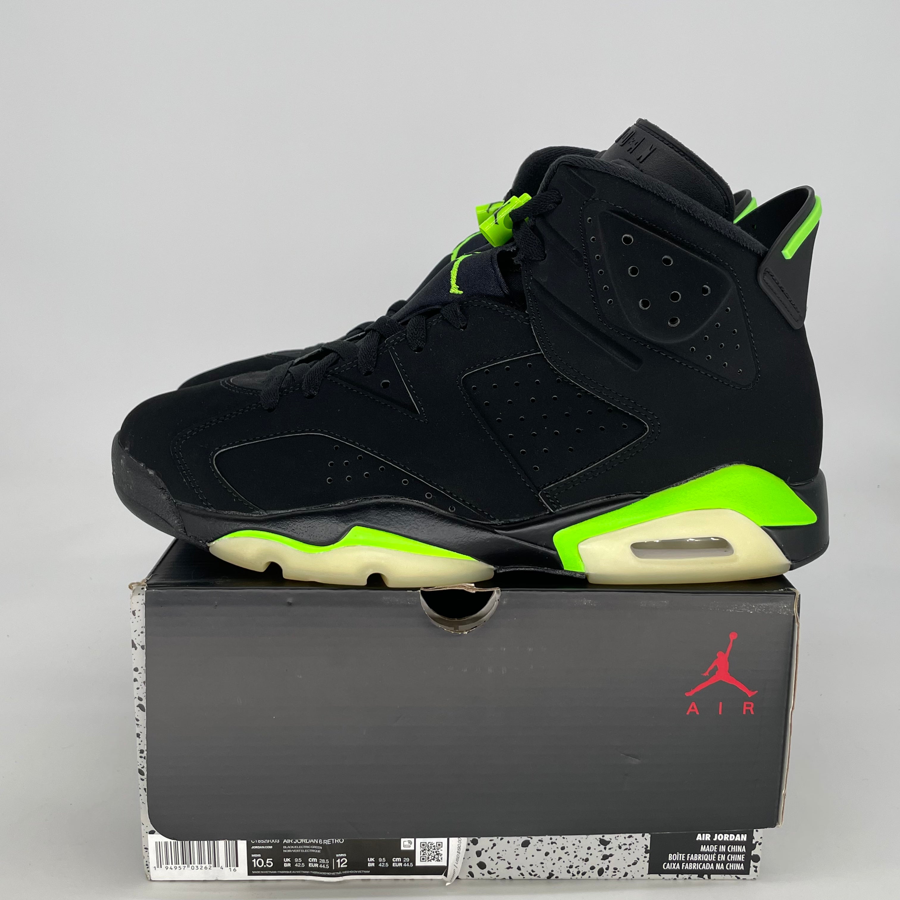 AIR JORDAN 6 ELECTRIC GREEN CT8529-003 SIZE 10.5/12W