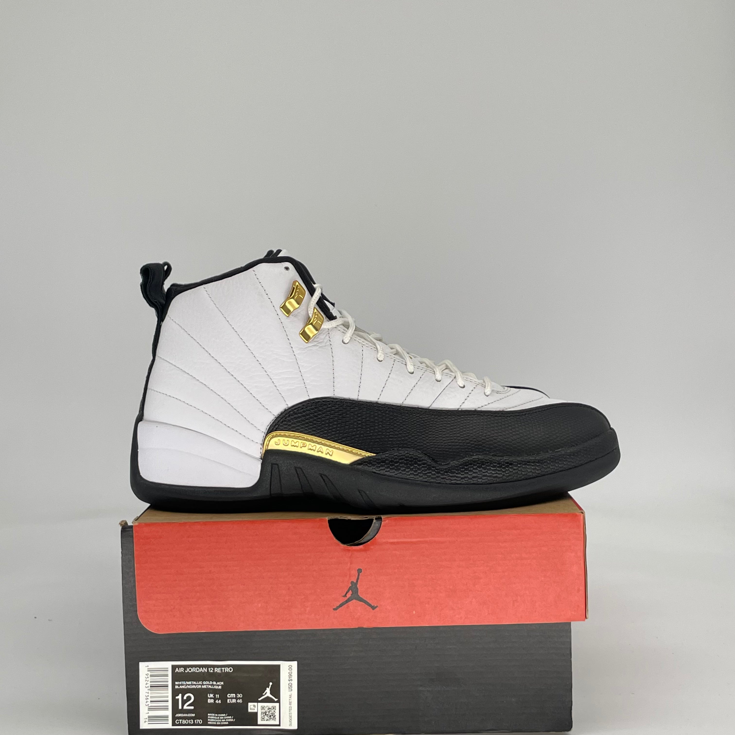 AIR JORDAN 12 ROYALTY TAXI CT8013-170 SIZE 12/13.5W