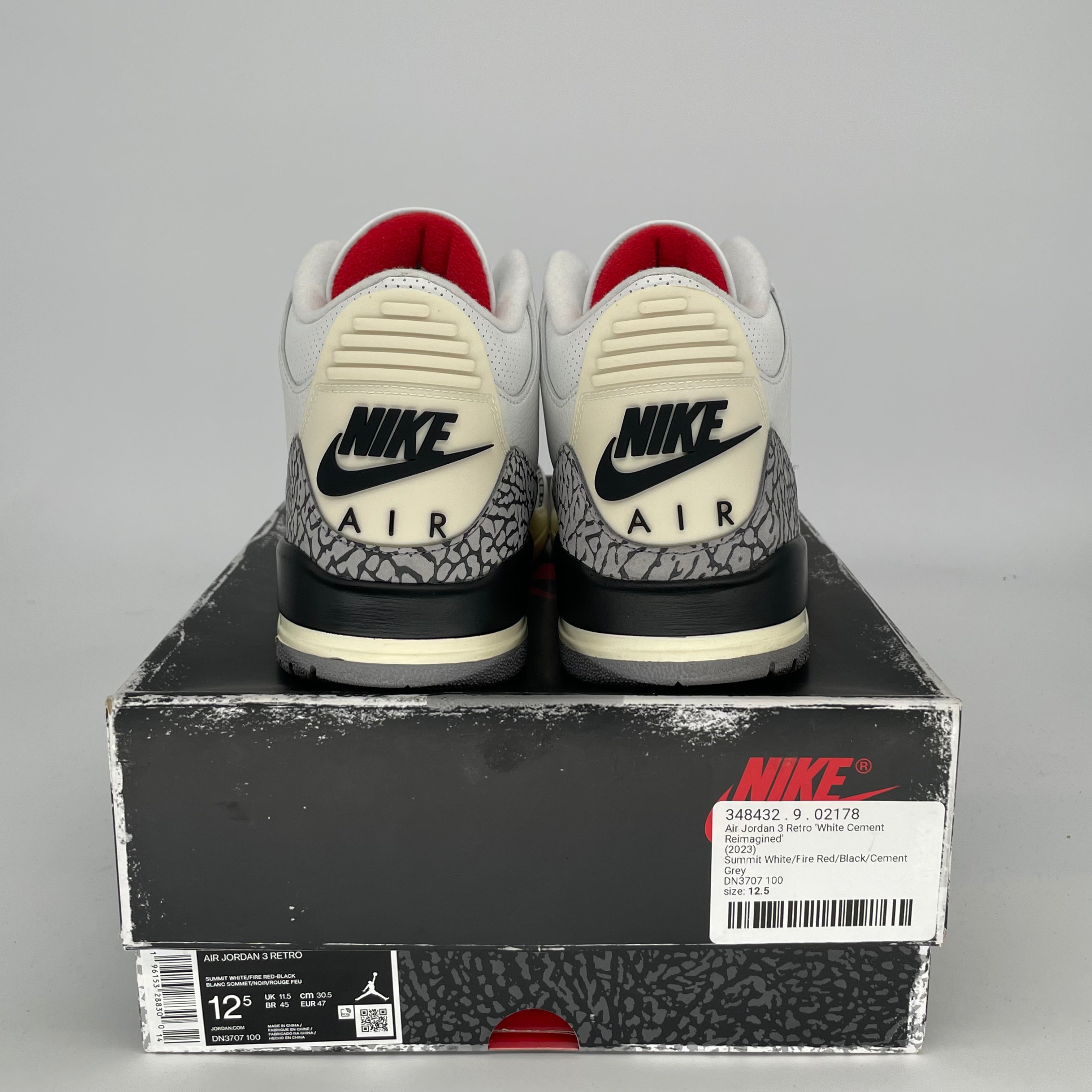 AIR JORDAN 3 WHITE CEMENT REIMAGINED SIZE 12.5 DN3707-100