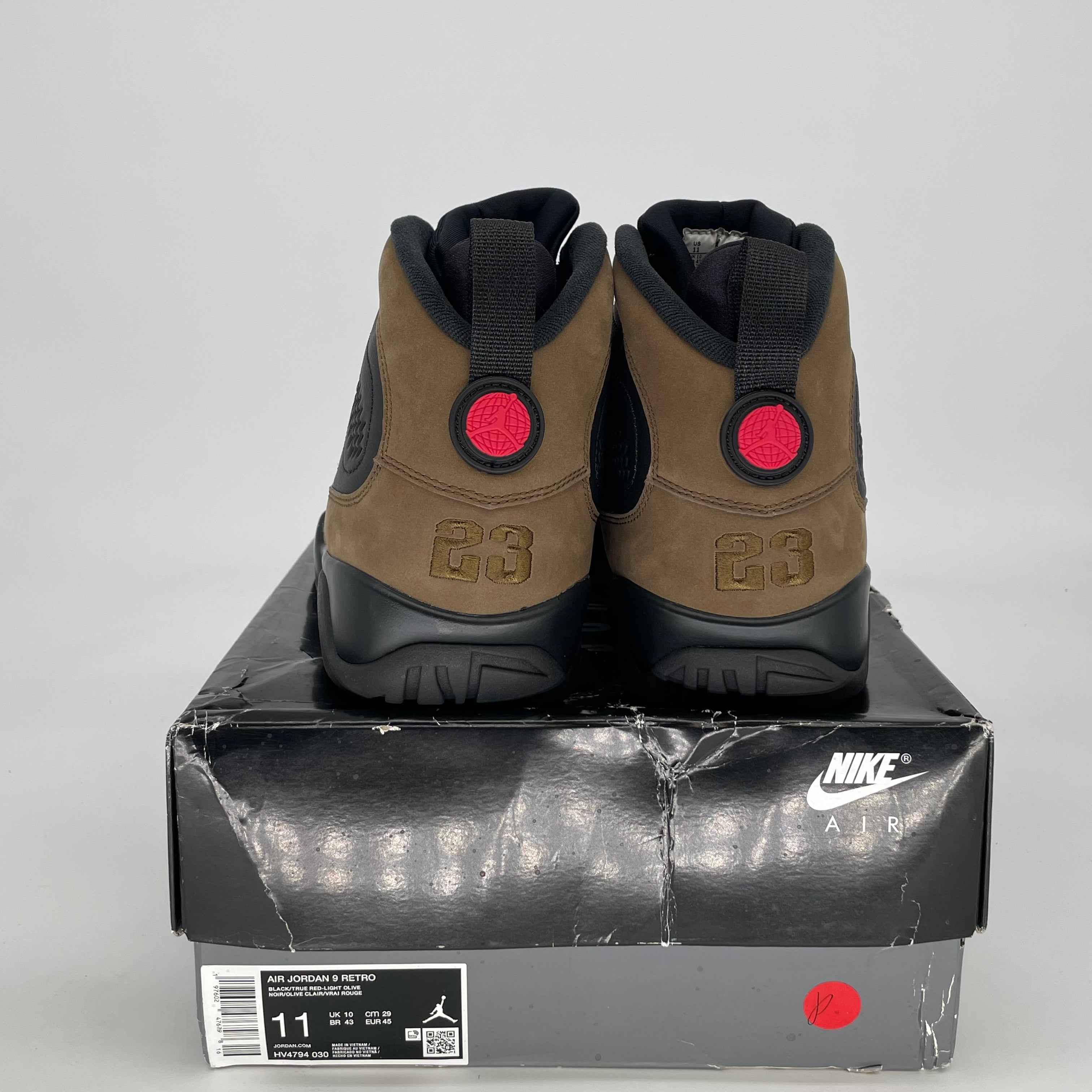 AIR JORDAN 9 OLIVE HV4794-030 SIZE 11/12.5W