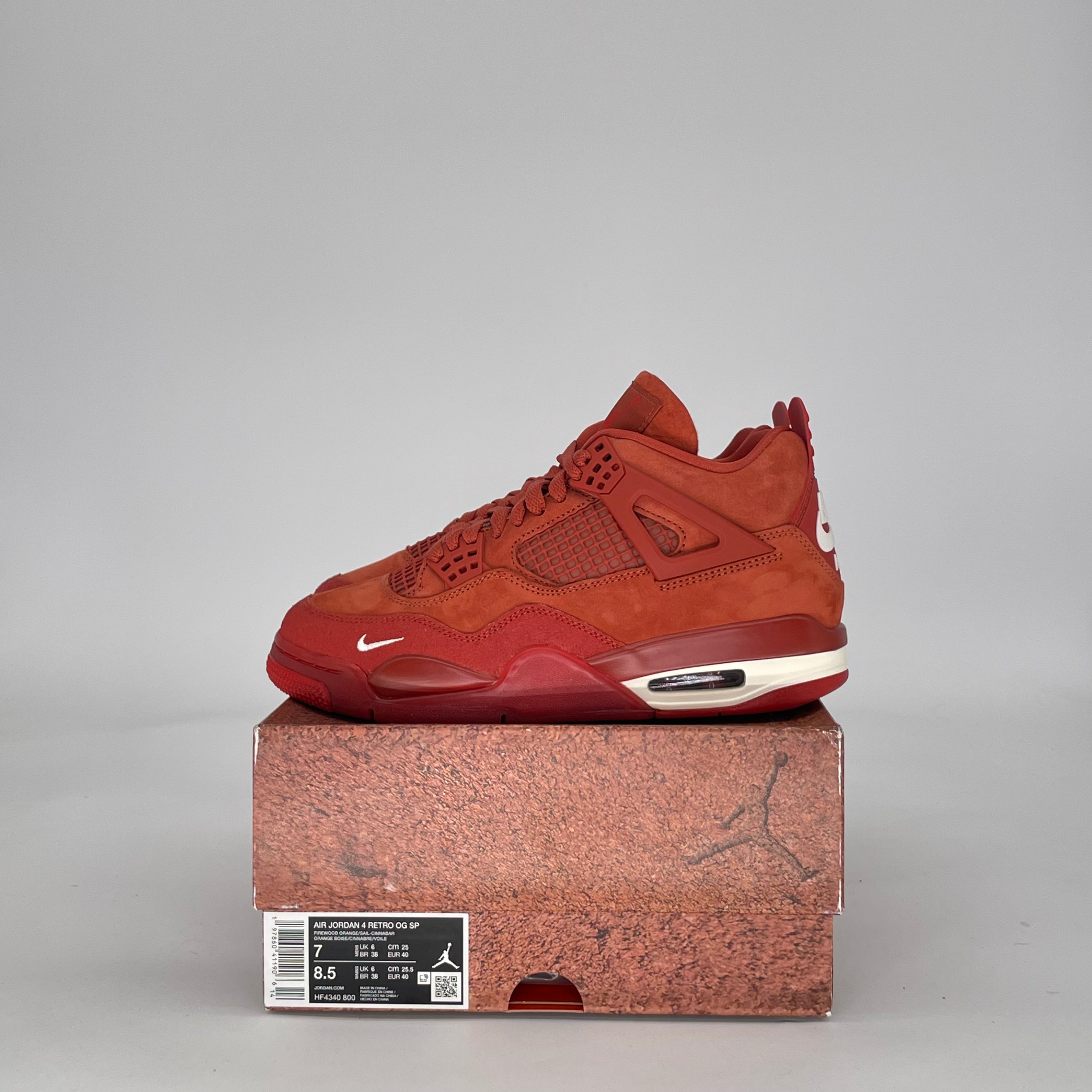 AIR JORDAN 4 NIGEL SYLVESTER BRICK BY BRICK HF4340-800 SIZE 7/8.5W GS