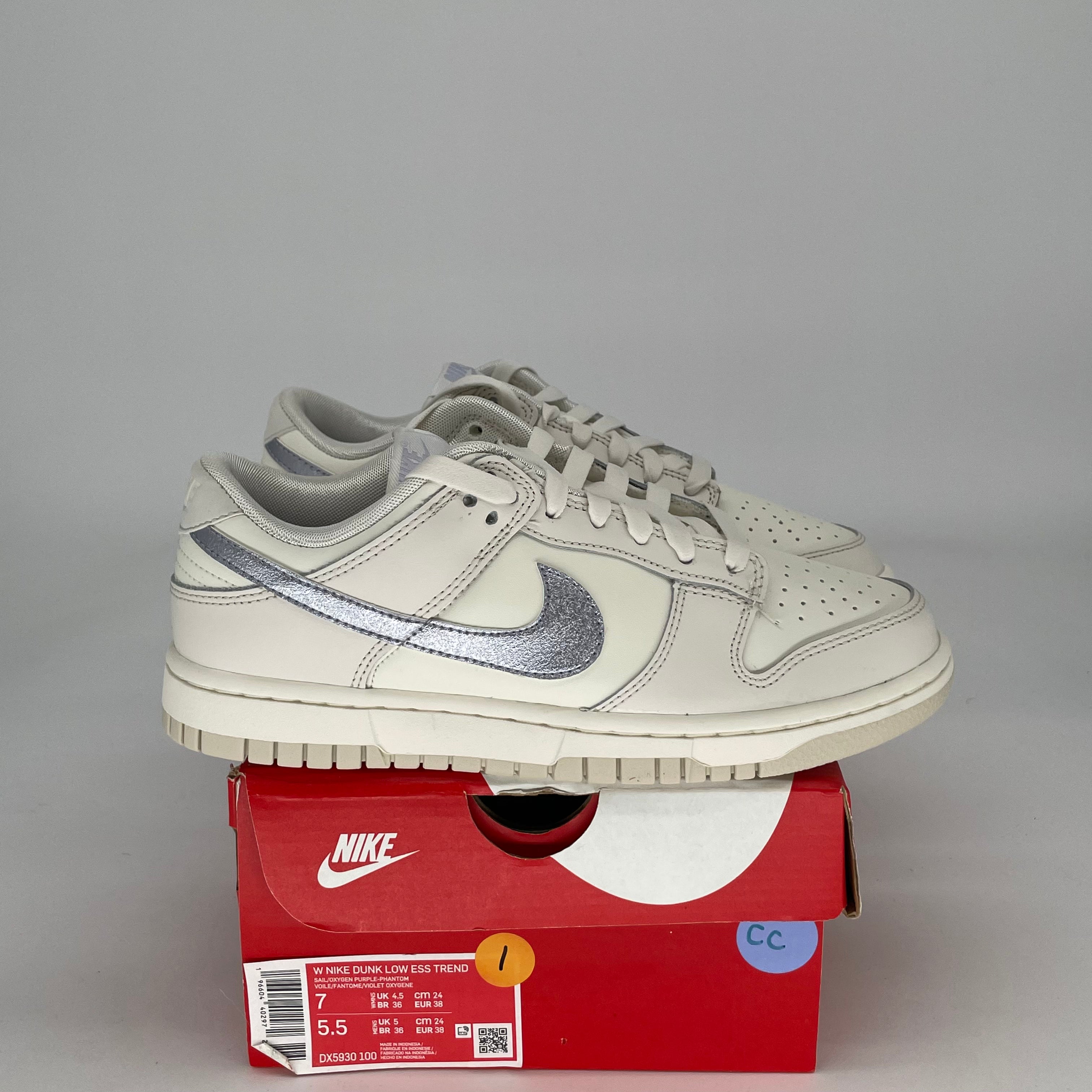 NIKE DUNK LOW SAIL OXYGEN PURPLE W DX5930-100 SIZE 5.5/7W