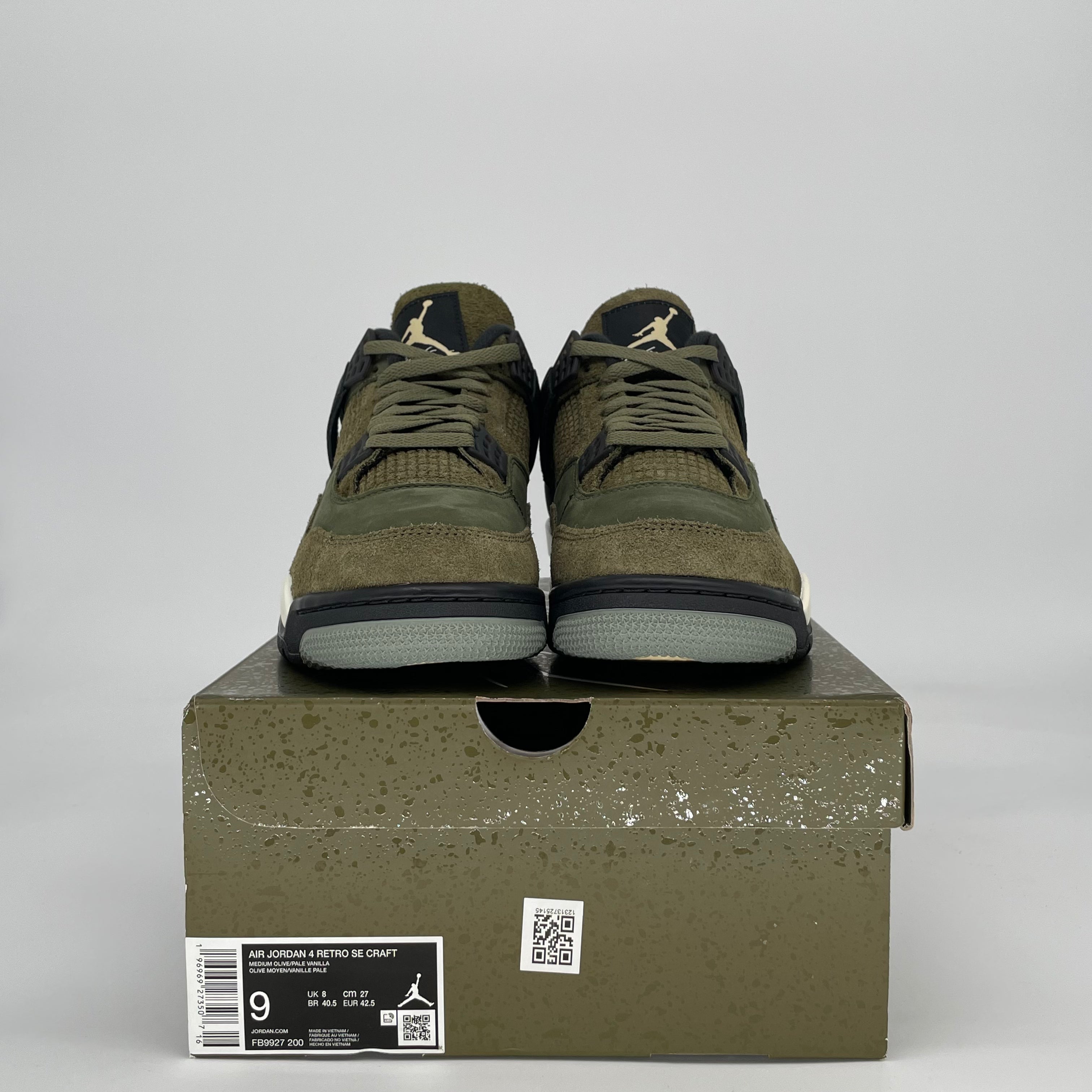 JORDAN 4 RETRO SE CRAFT MEDIUM OLIVE FB9927-200 SIZE 9/10.5W