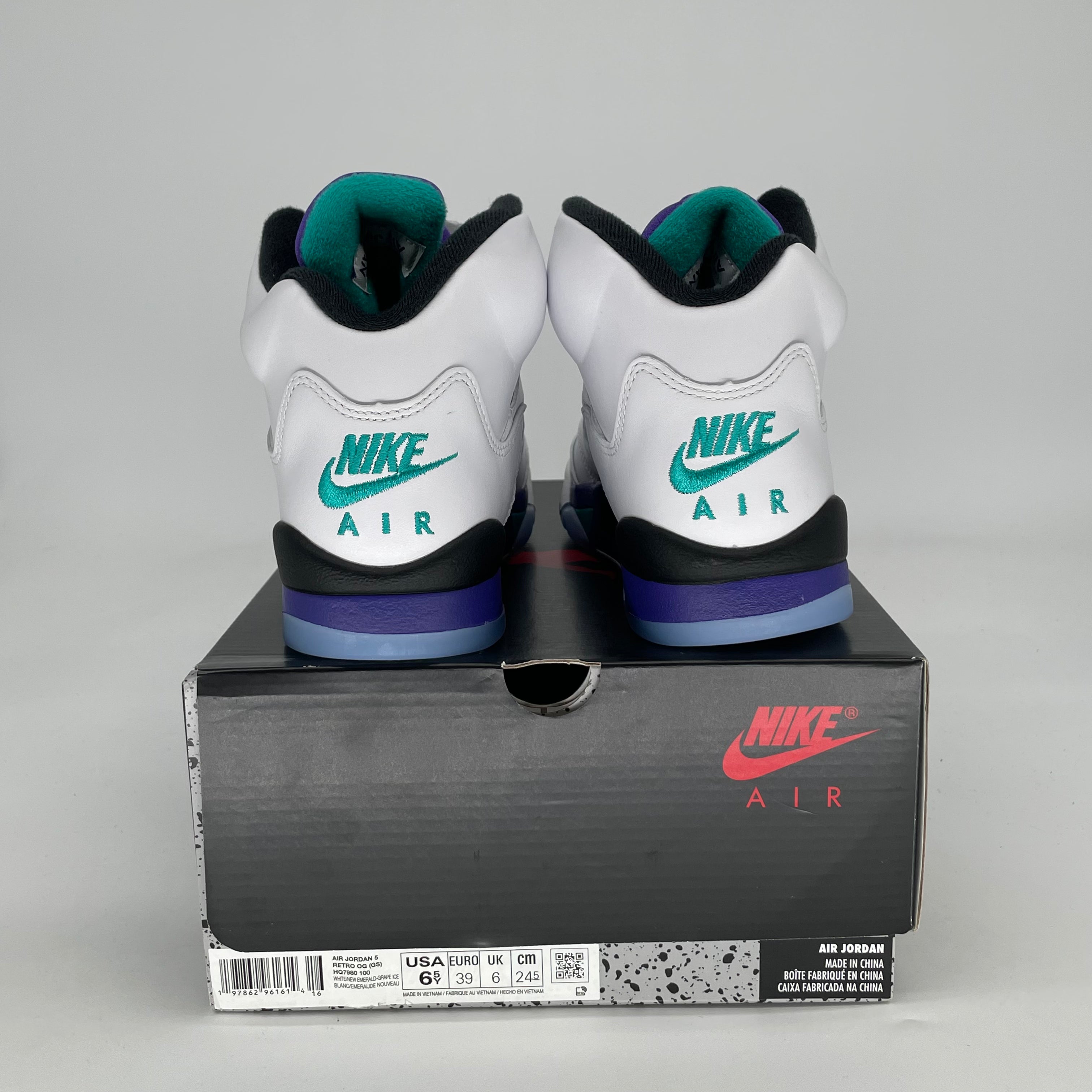 AIR JORDAN 5 GRAPE HQ7980-100 SIZE 6.5/8W