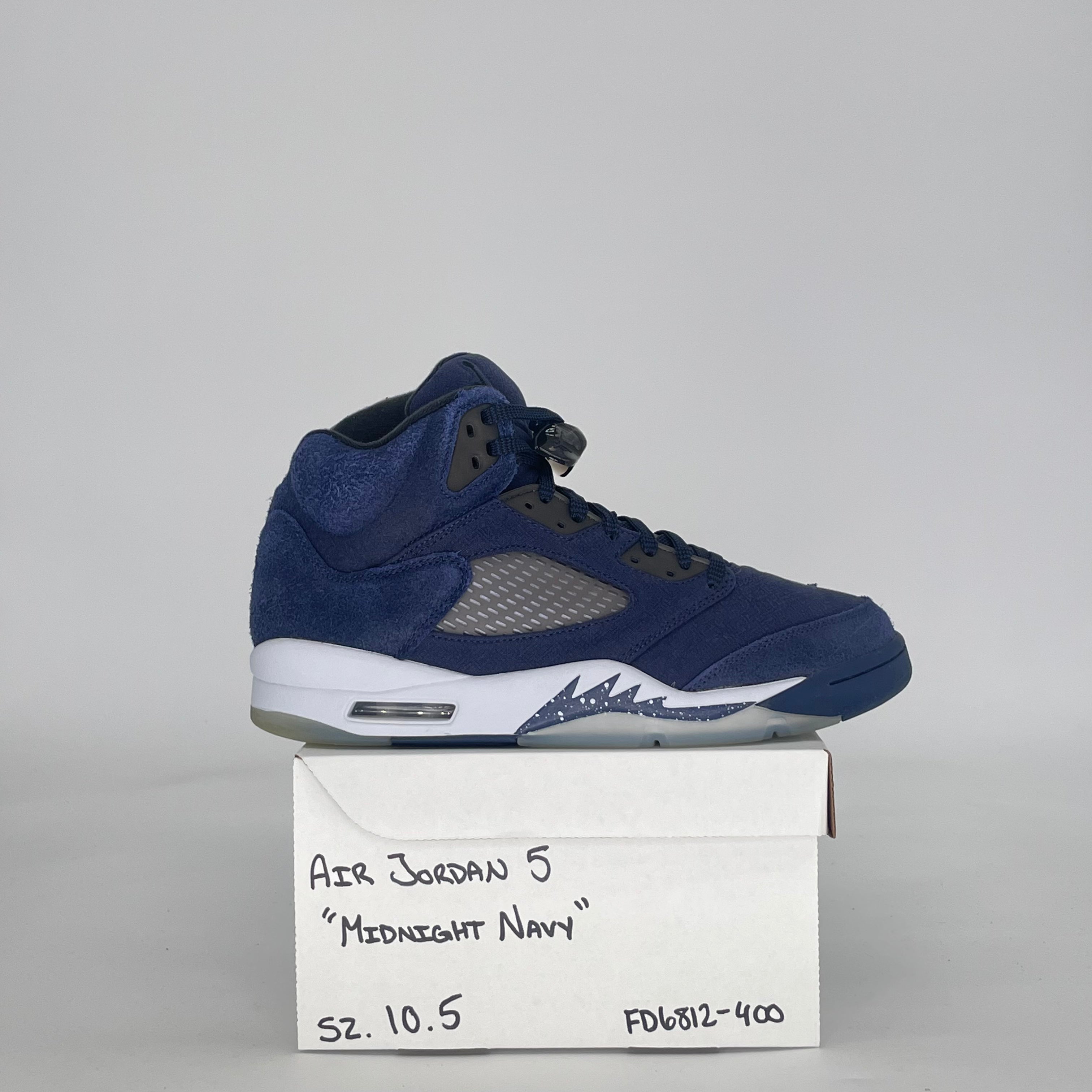AIR JORDAN 5 MIDNIGHT NAVY FD6812-400 SIZE 10.5/12W