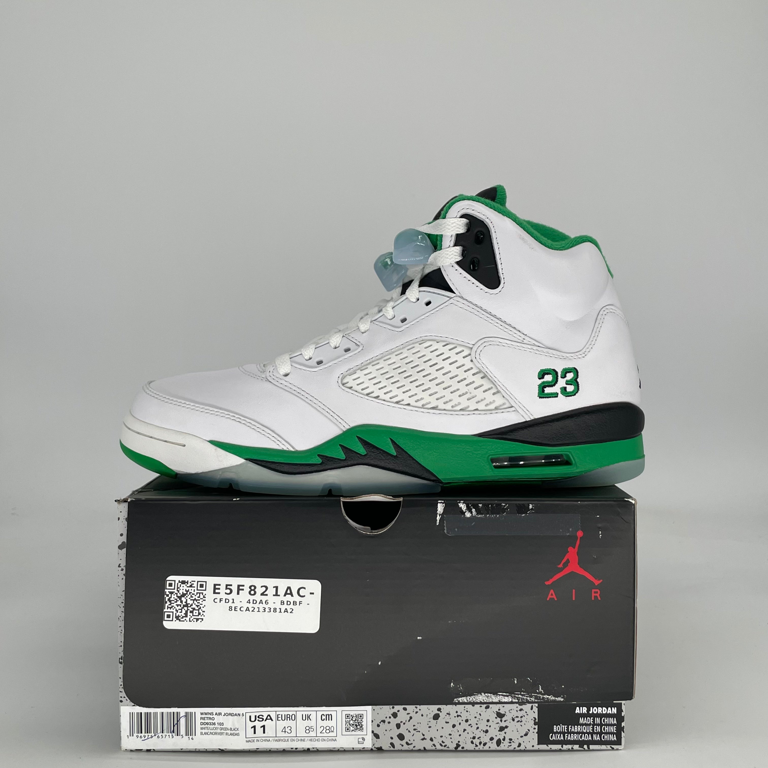 AIR JORDAN 5 LUCKY GREEN W DD9336-103 SIZE 9.5/11W