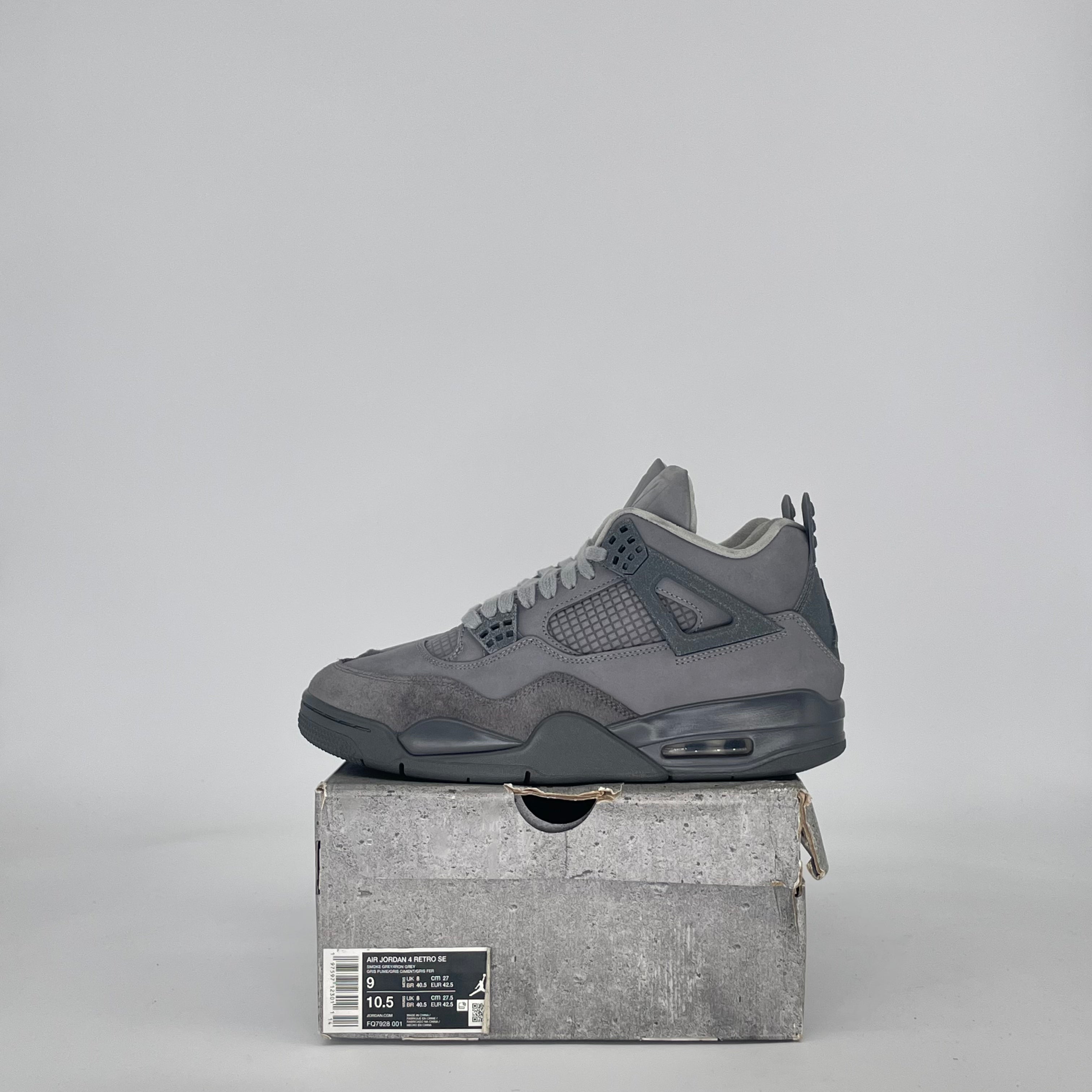 AIR JORDAN 4 PARIS OLYMPICS WET CEMENT FQ7928-001 SIZE 9/10.5W