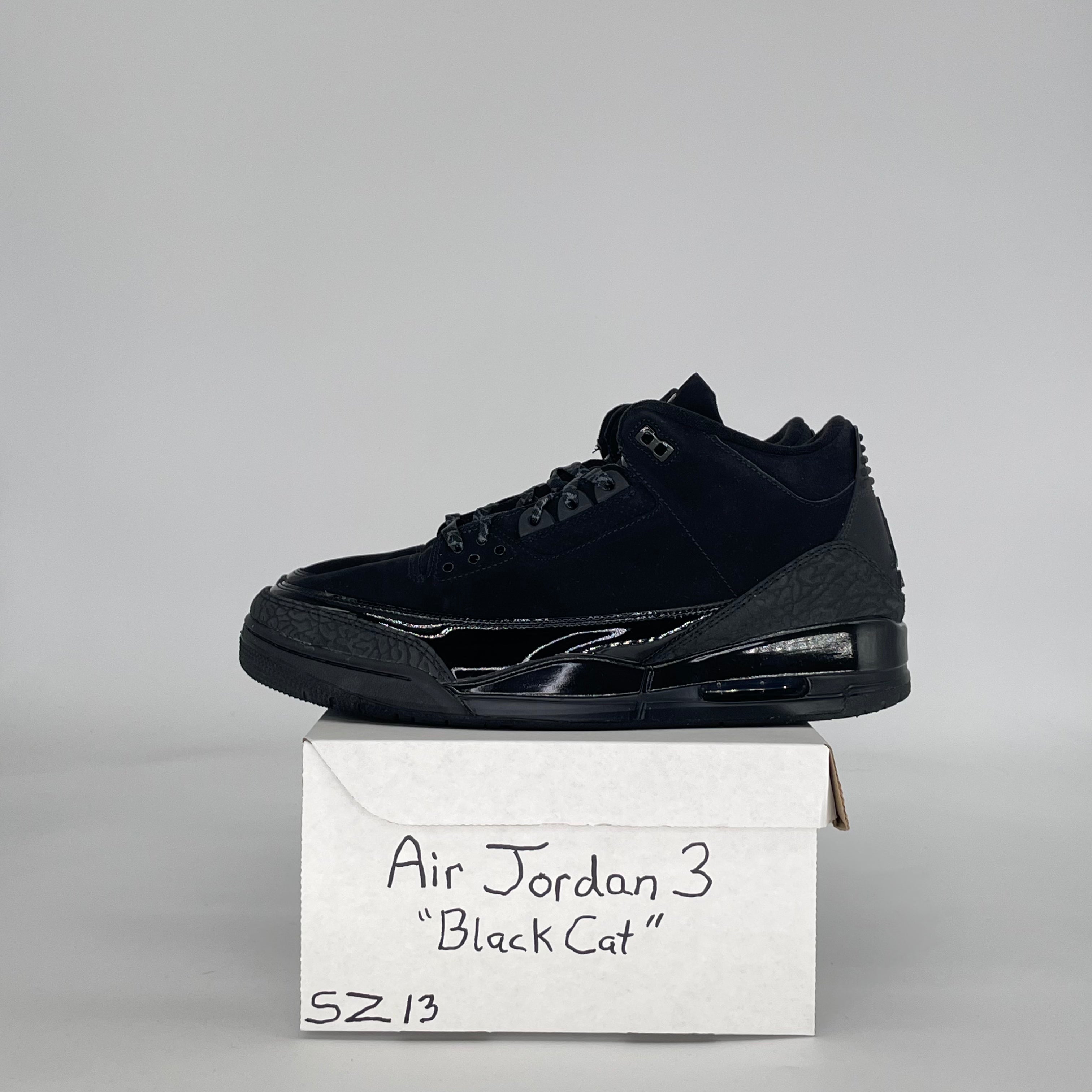 AIR JORDAN 3 BLACK CAT CT8532-001 SIZE 13/14.5W