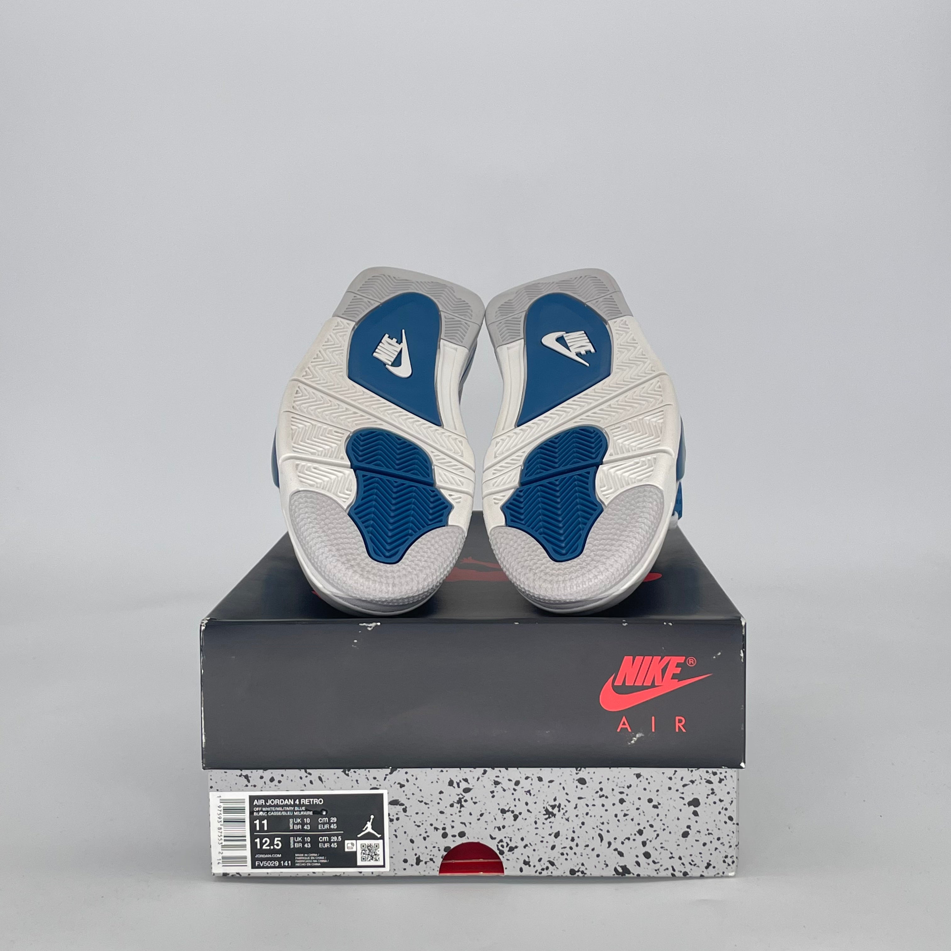 AIR JORDAN 4 MILITARY BLUE FV5029-141 SIZE 11/12.5W