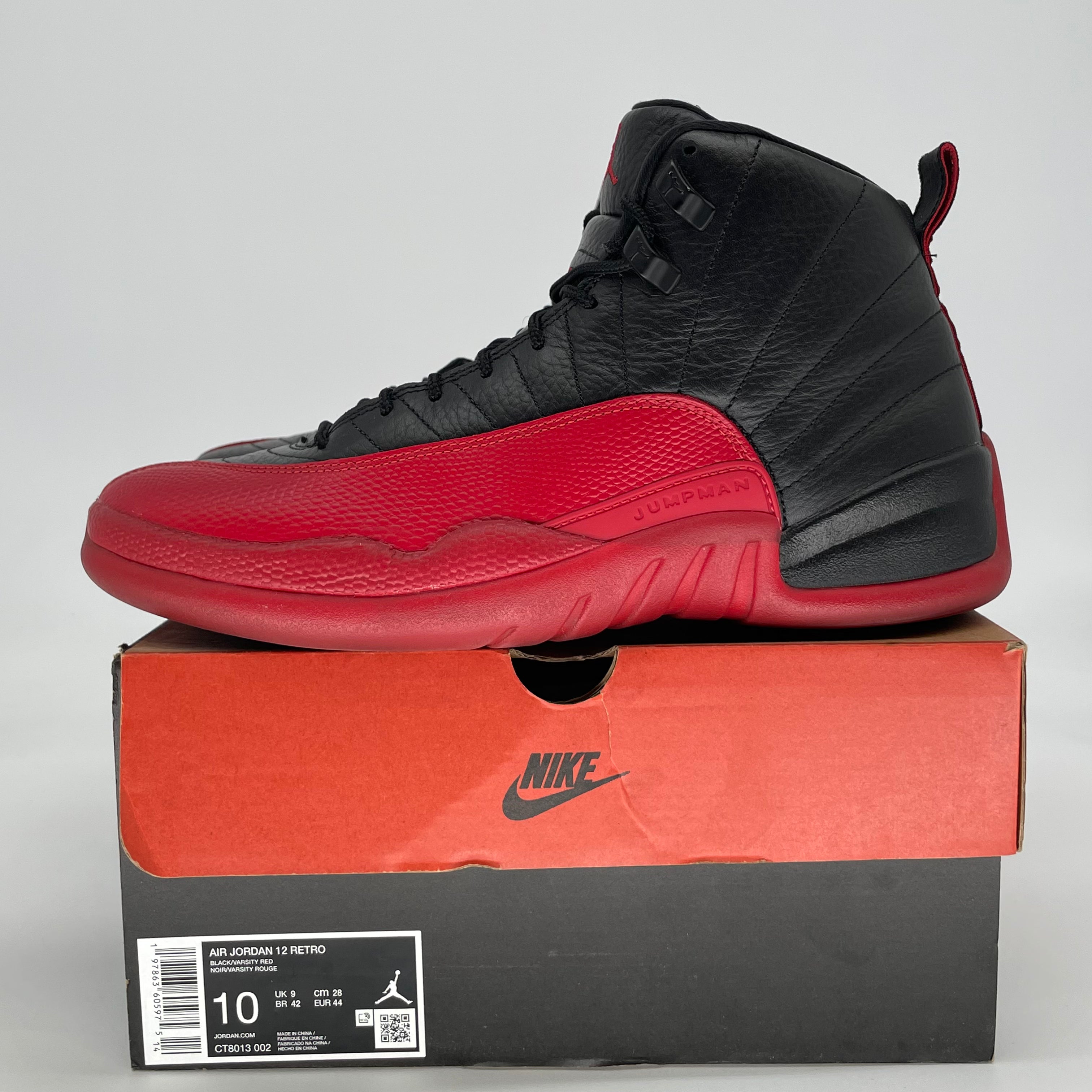 AIR JORDAN 12 FLU GAME CT8013-002 SIZE 10/11.5W
