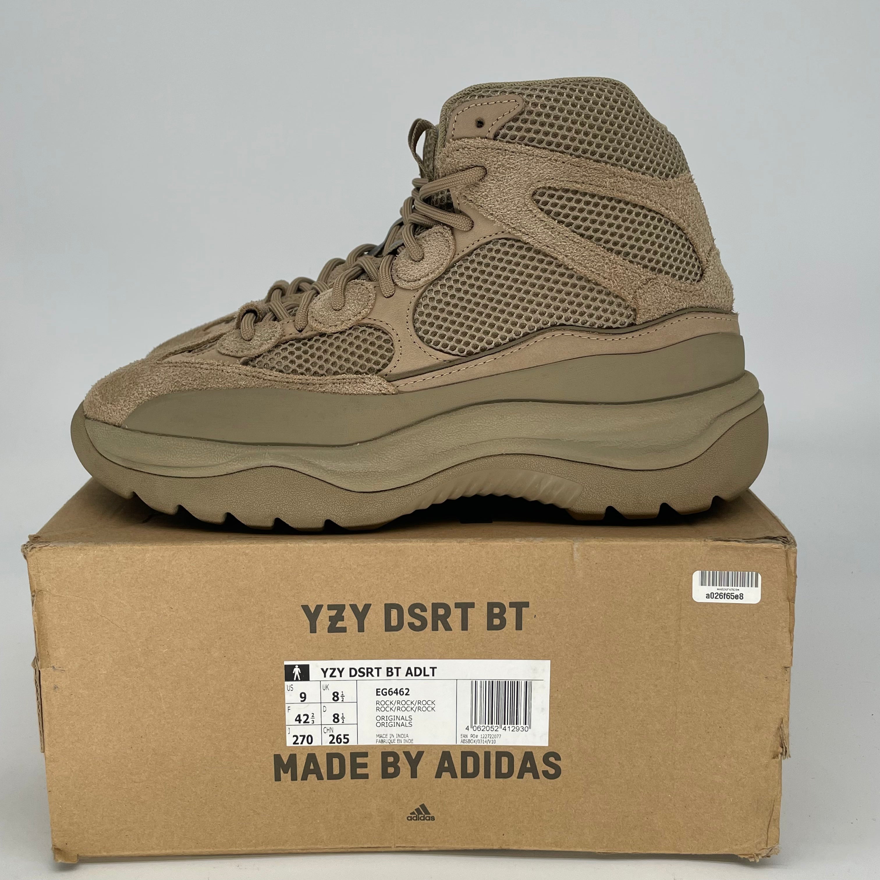 ADIDAS YEEZY DESERT BOOT ROCK EG6462 SIZE 9/10.5W