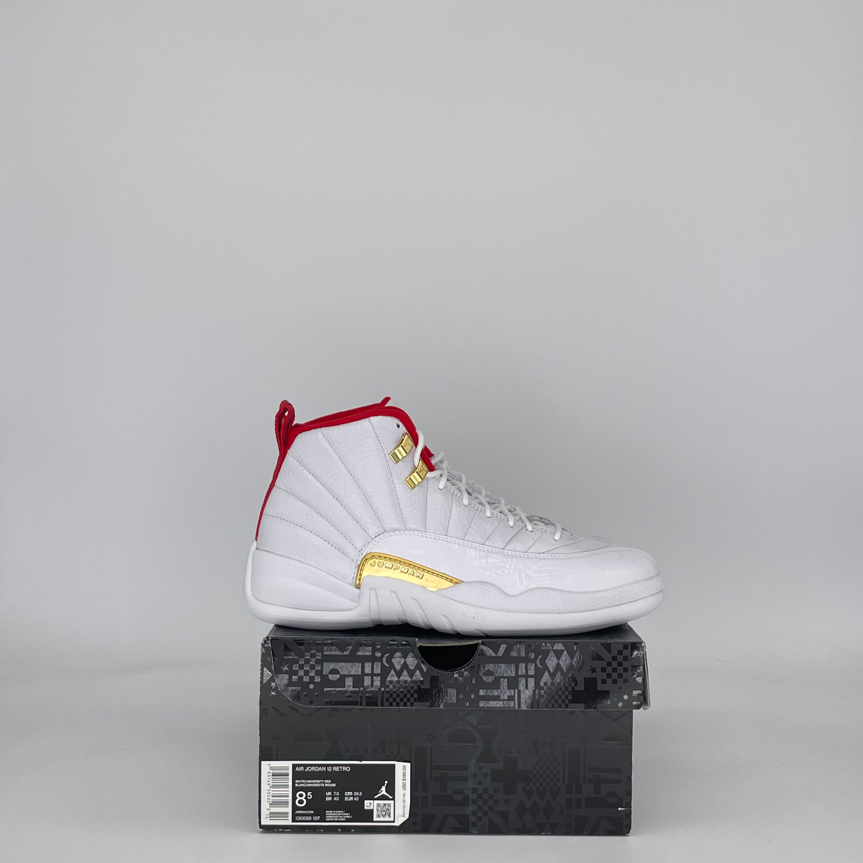 AIR JORDAN 12 FIBA (2019) 130690-107 SIZE 8.5/10W