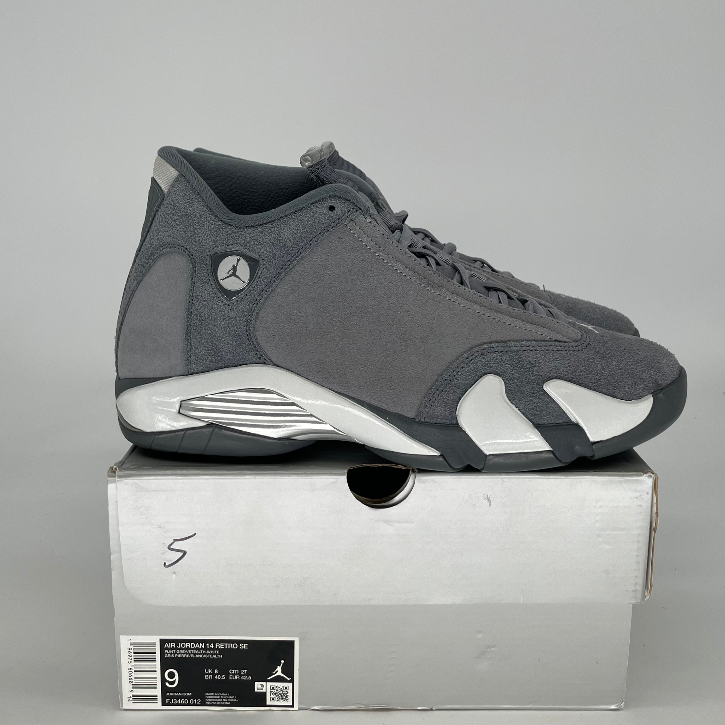 AIR JORDAN 14 FLINT GREY FJ3460-012 SIZE 9/10.5W