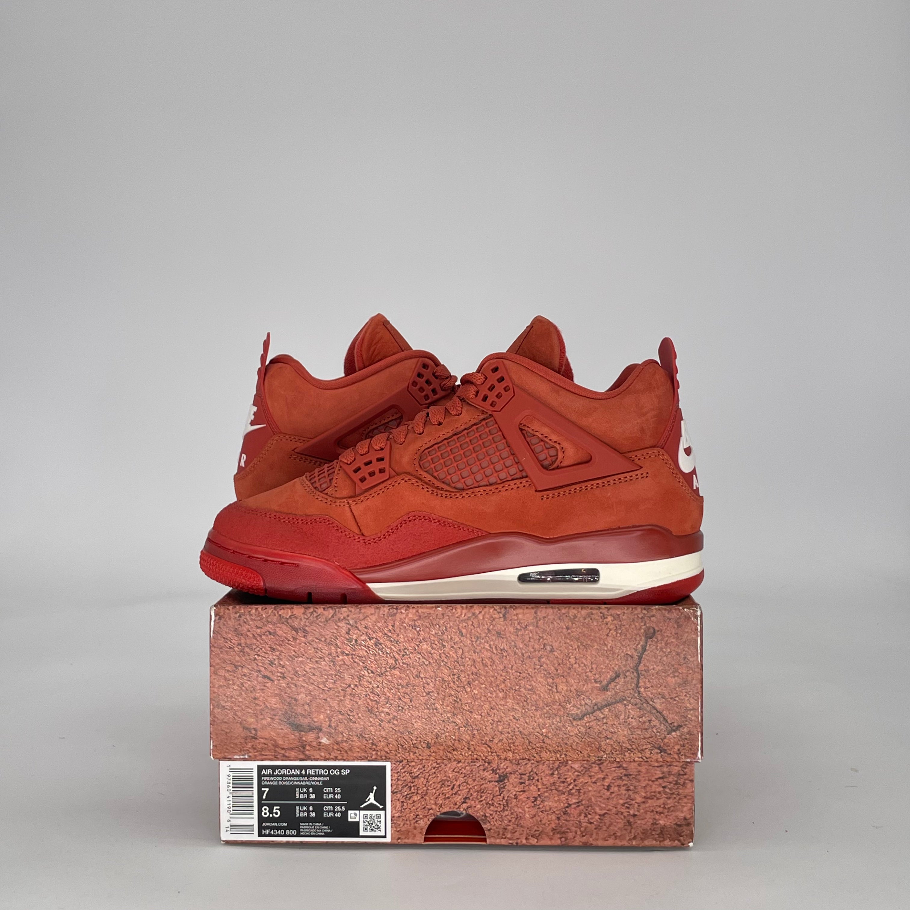 AIR JORDAN 4 NIGEL SYLVESTER BRICK BY BRICK HF4340-800 SIZE 7/8.5W GS