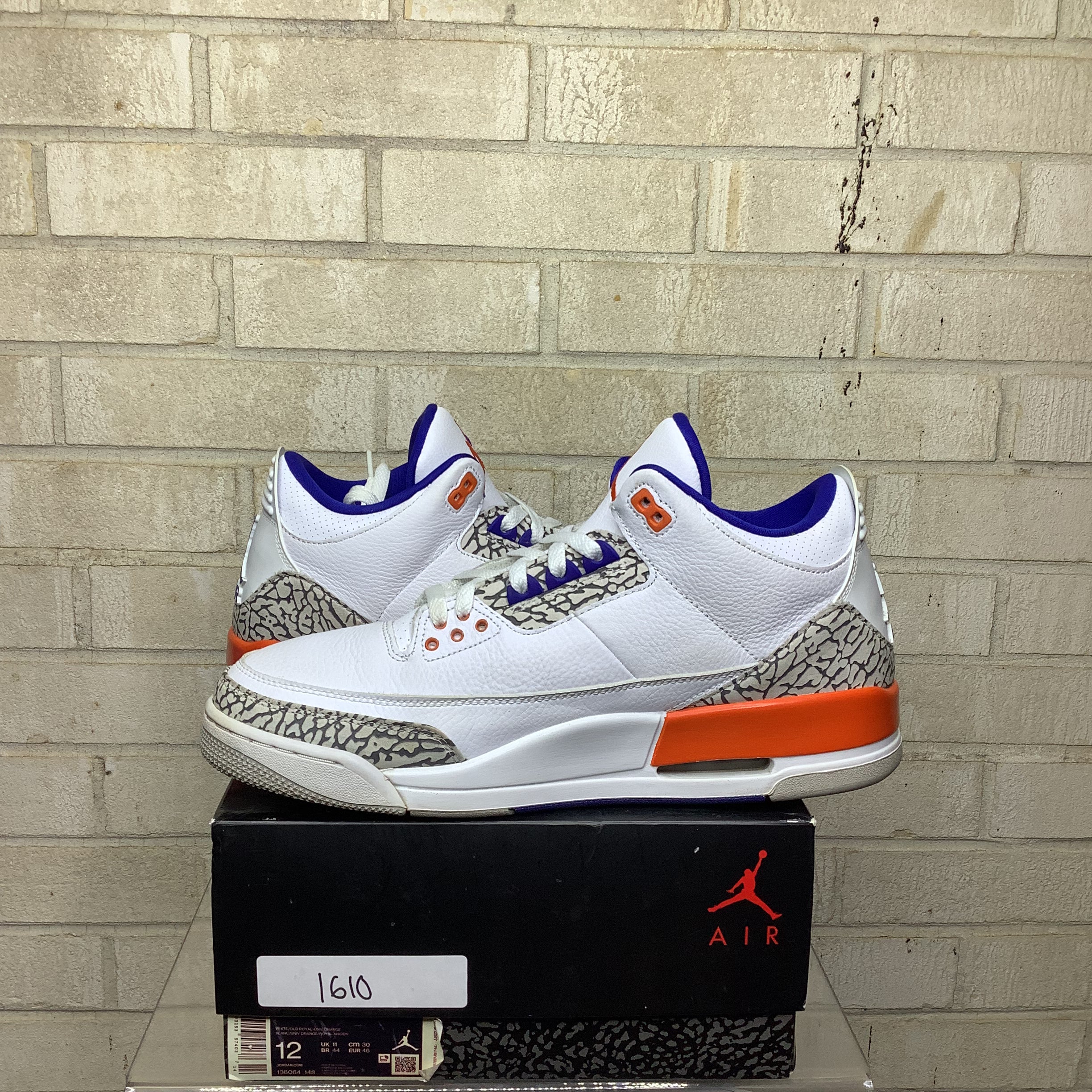 AIR JORDAN 3 KNICKS SIZE 12/13.5W 136064-148