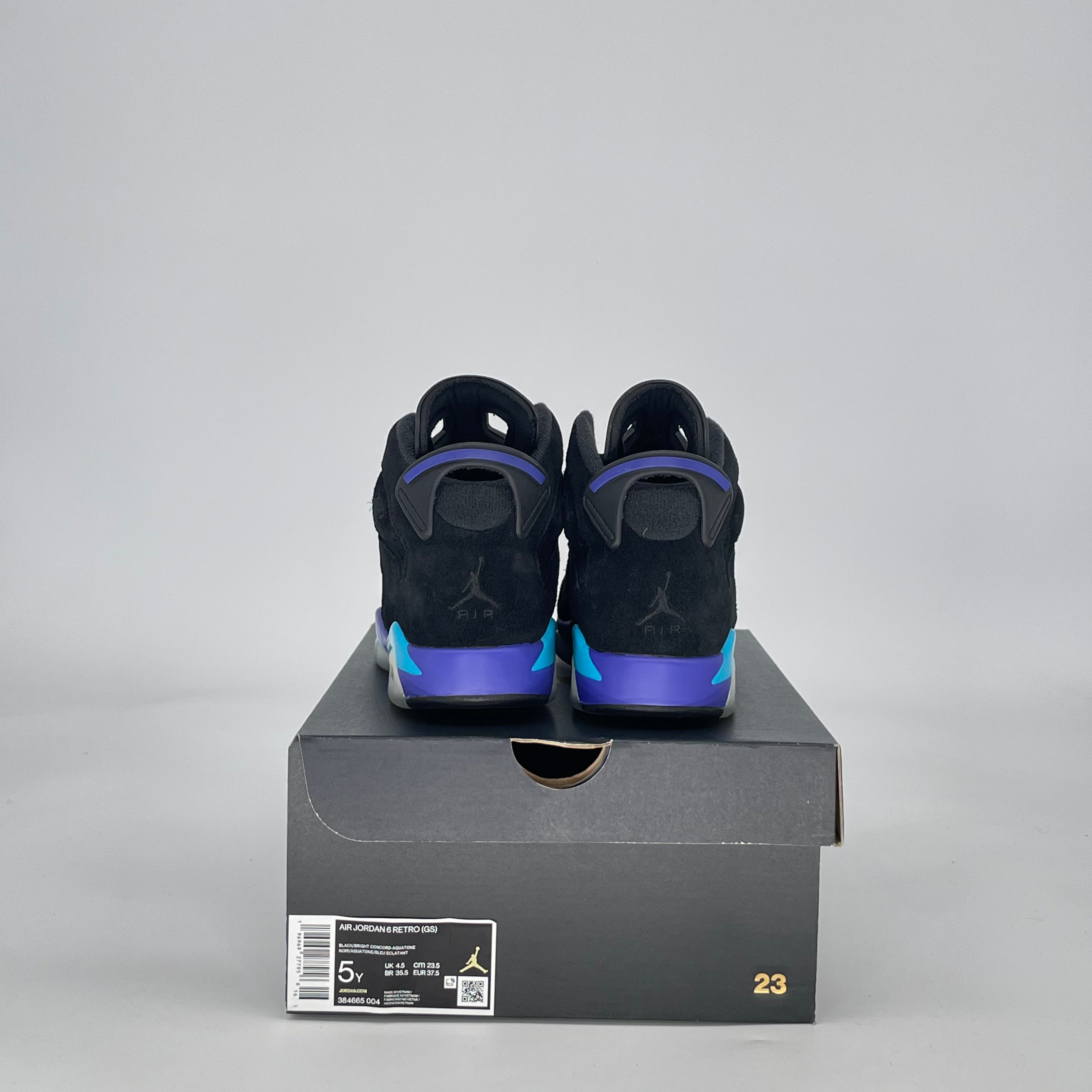 AIR JORDAN 6 AQUA 384665-004 SIZE 5/6.5W GS