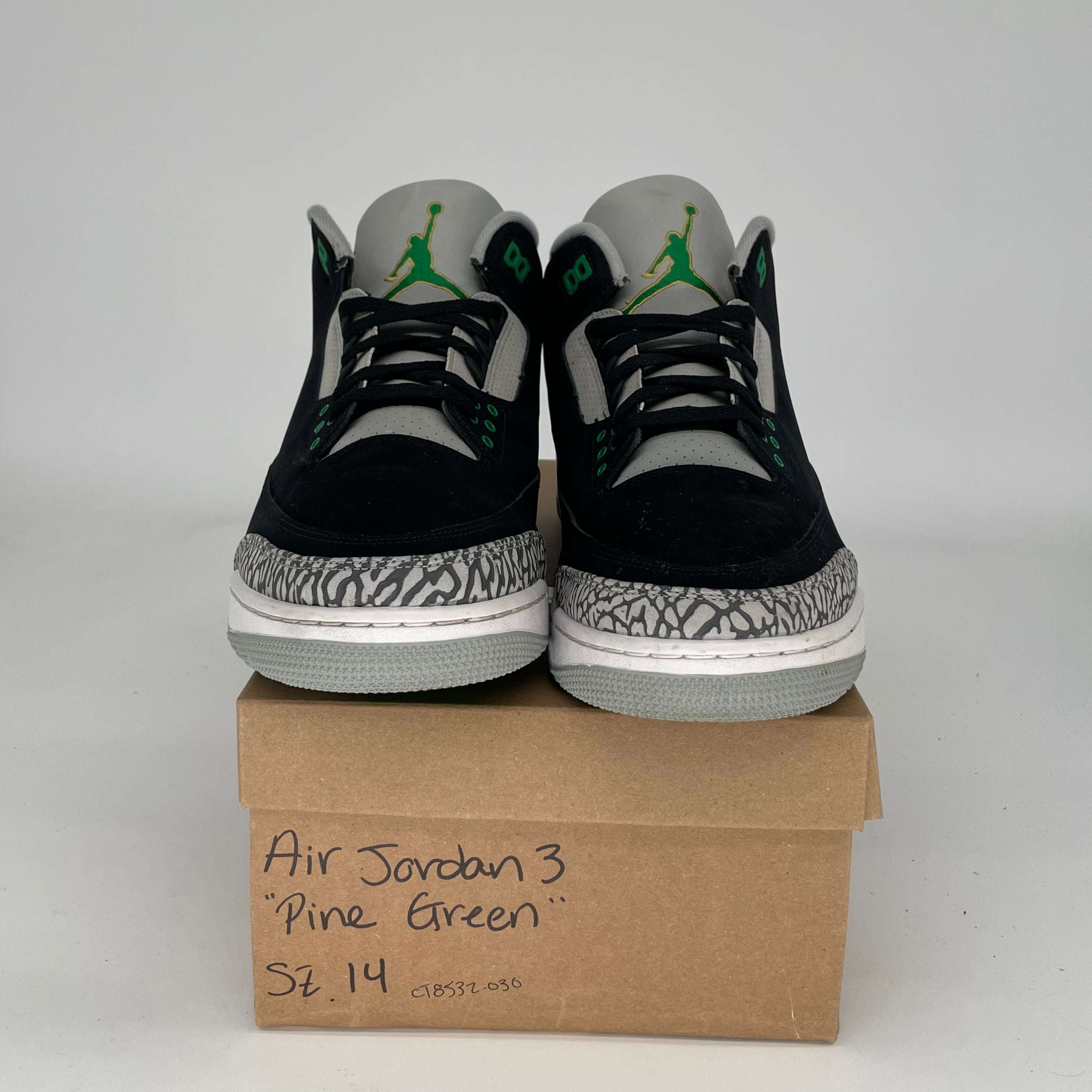 AIR JORDAN 3 PINE GREEN SIZE 14 CT8532-030