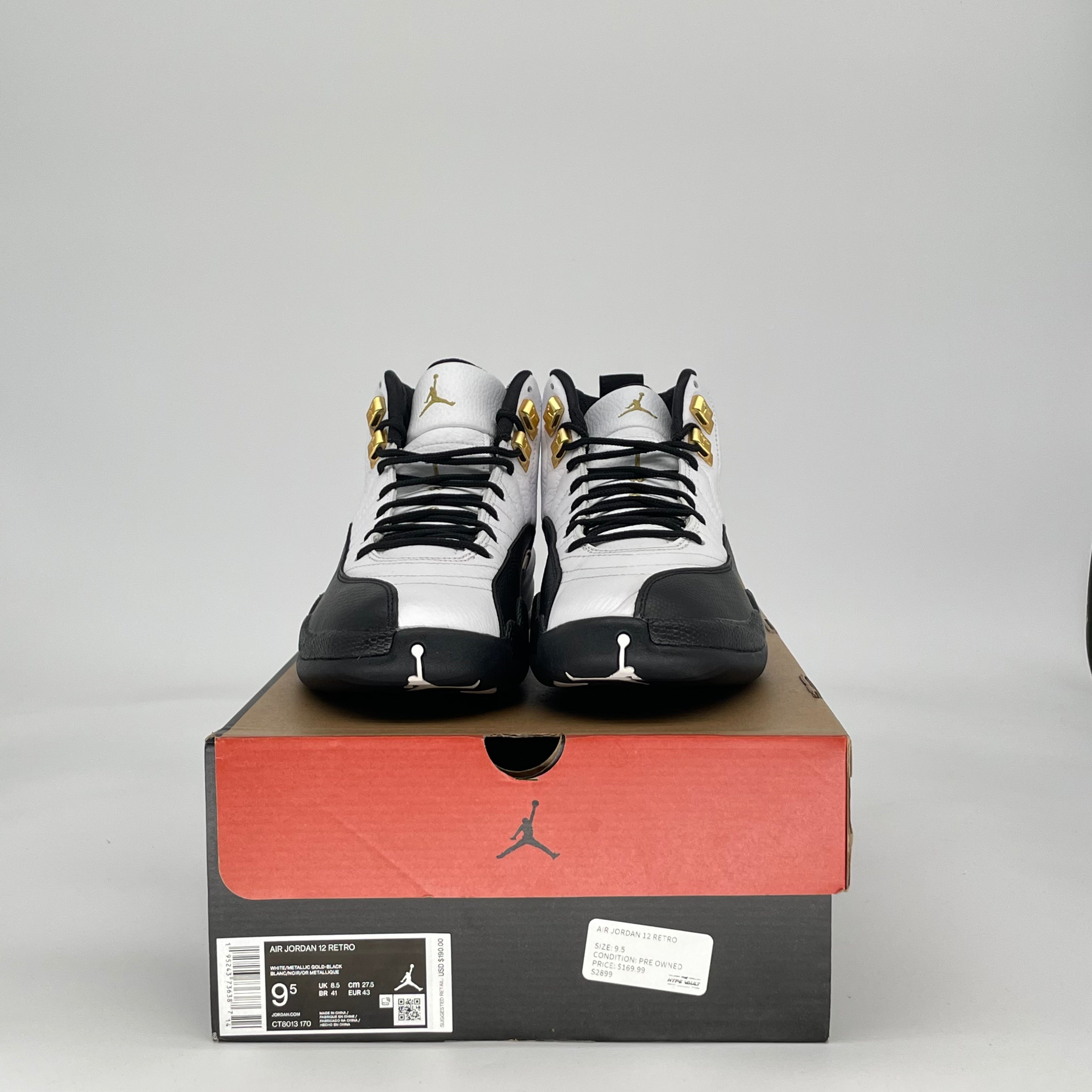AIR JORDAN 12 ROYALTY TAXI CT8013-170 SIZE 9.5/11W
