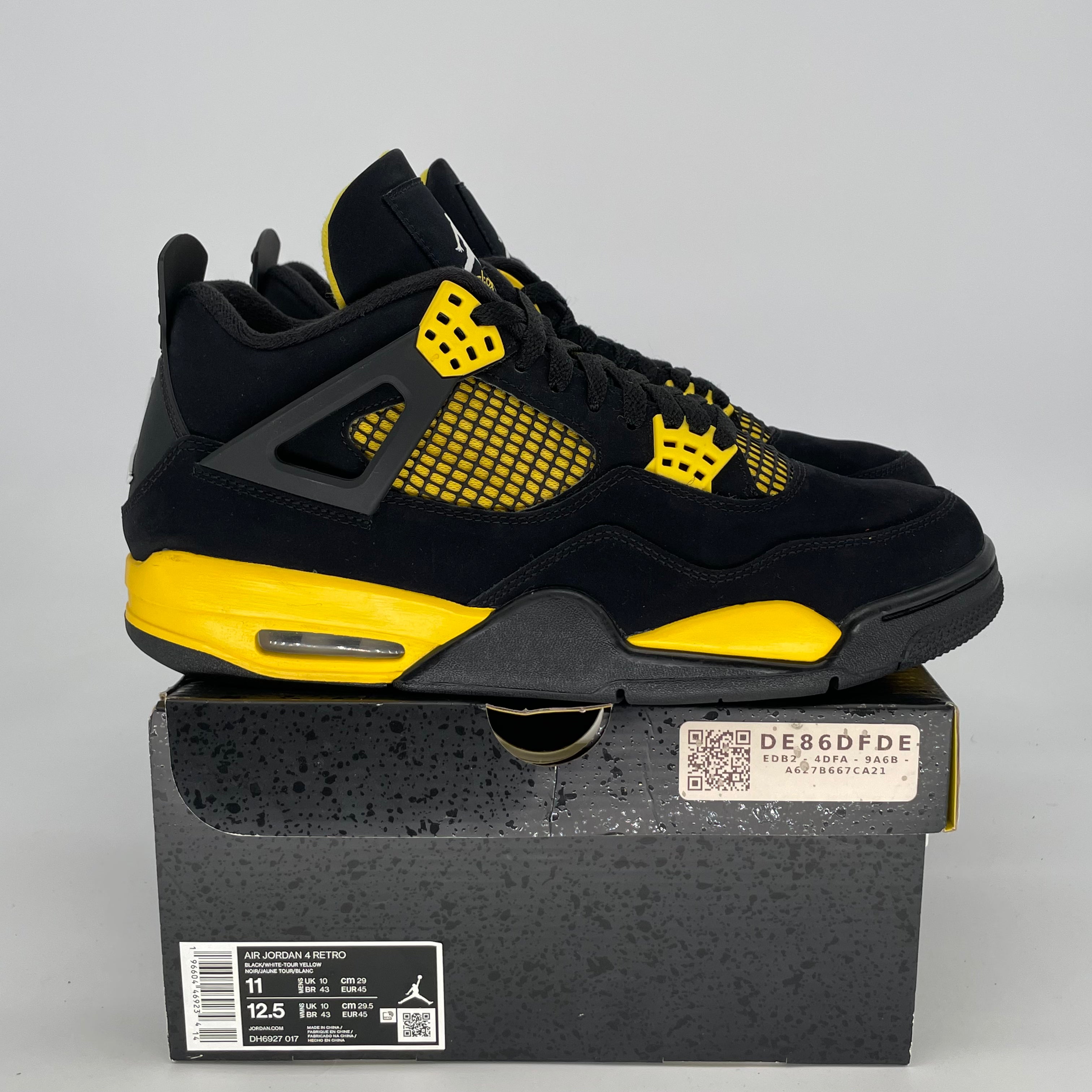AIR JORDAN 4 THUNDER DH6927-017 SIZE 11/12.5W
