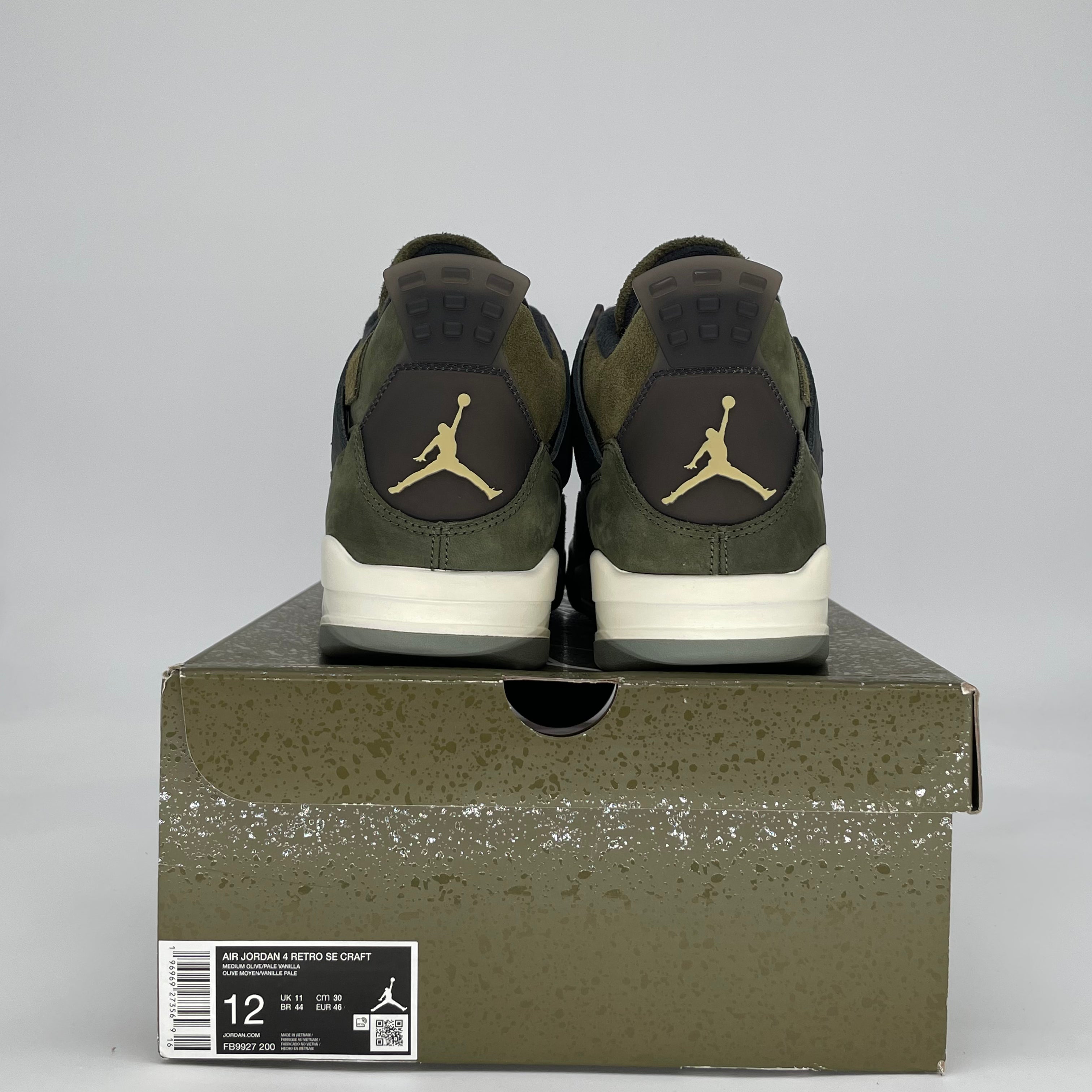 AIR JORDAN 4 CRAFT MEDIUM OLIVE FB9927-200 SIZE 12/13.5W