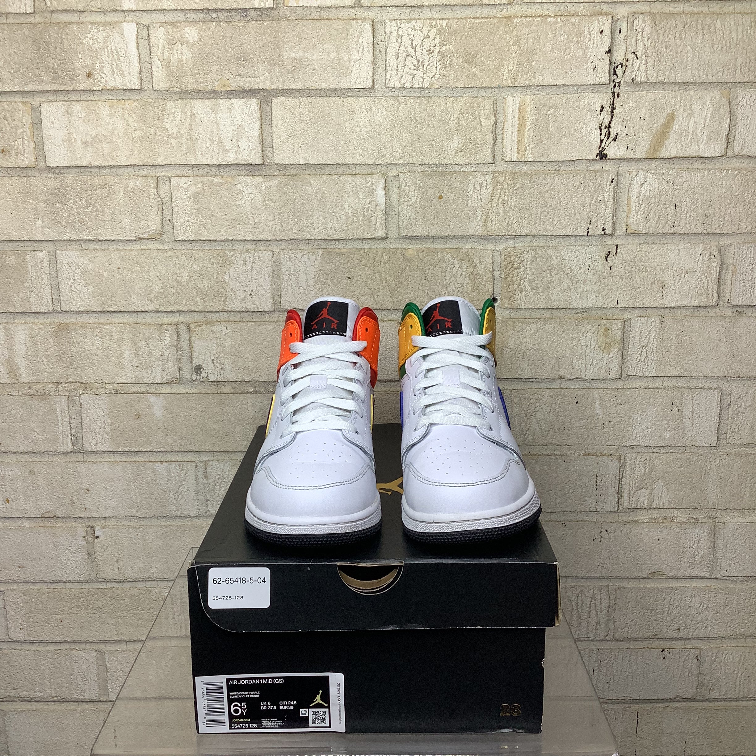 AIR JORDAN 1 MID ALTERNATE MULTI COLOR SIZE 6.5/8W 554725-128