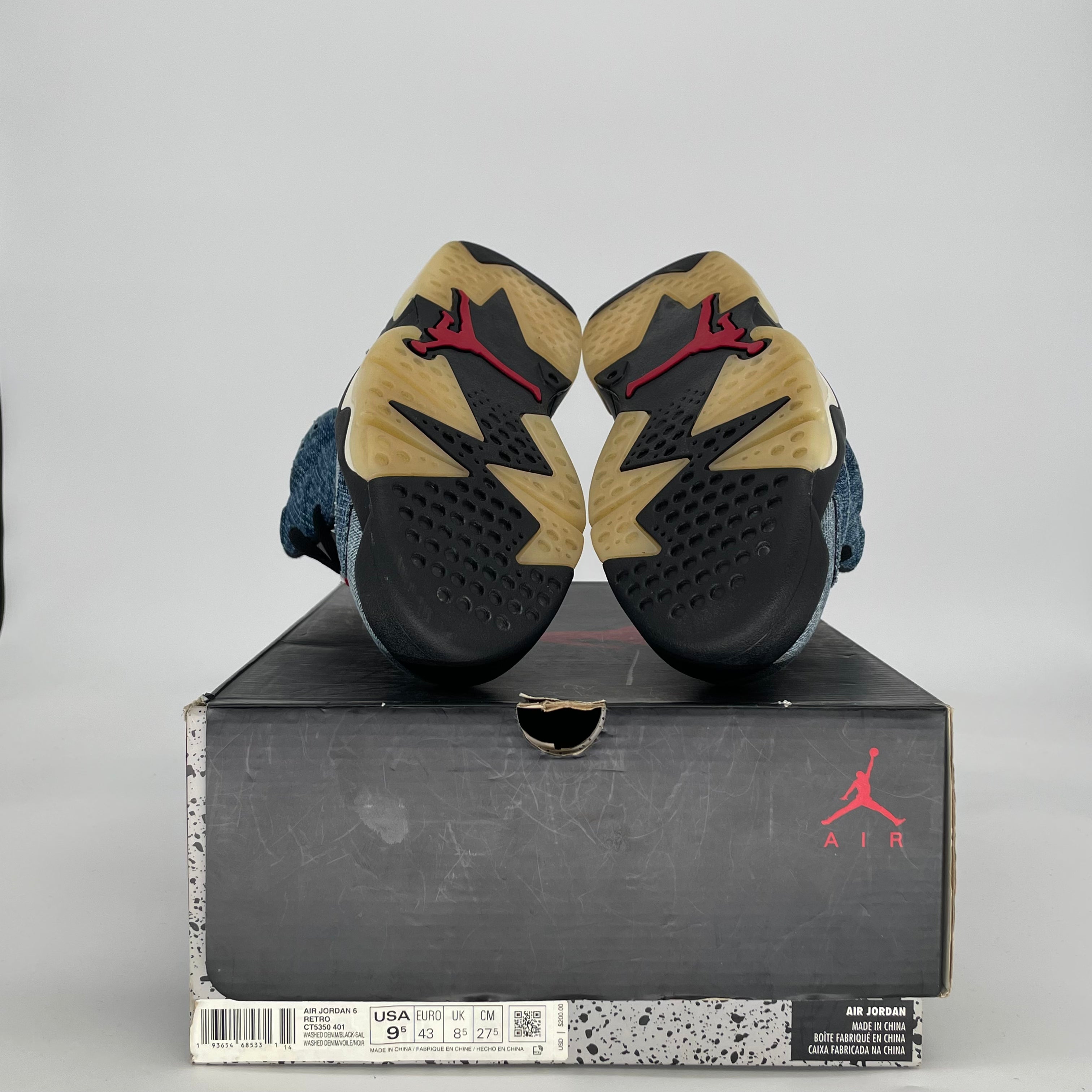 AIR JORDAN 6 WASHED DENIM CT5350-401 SIZE 9.5/11W