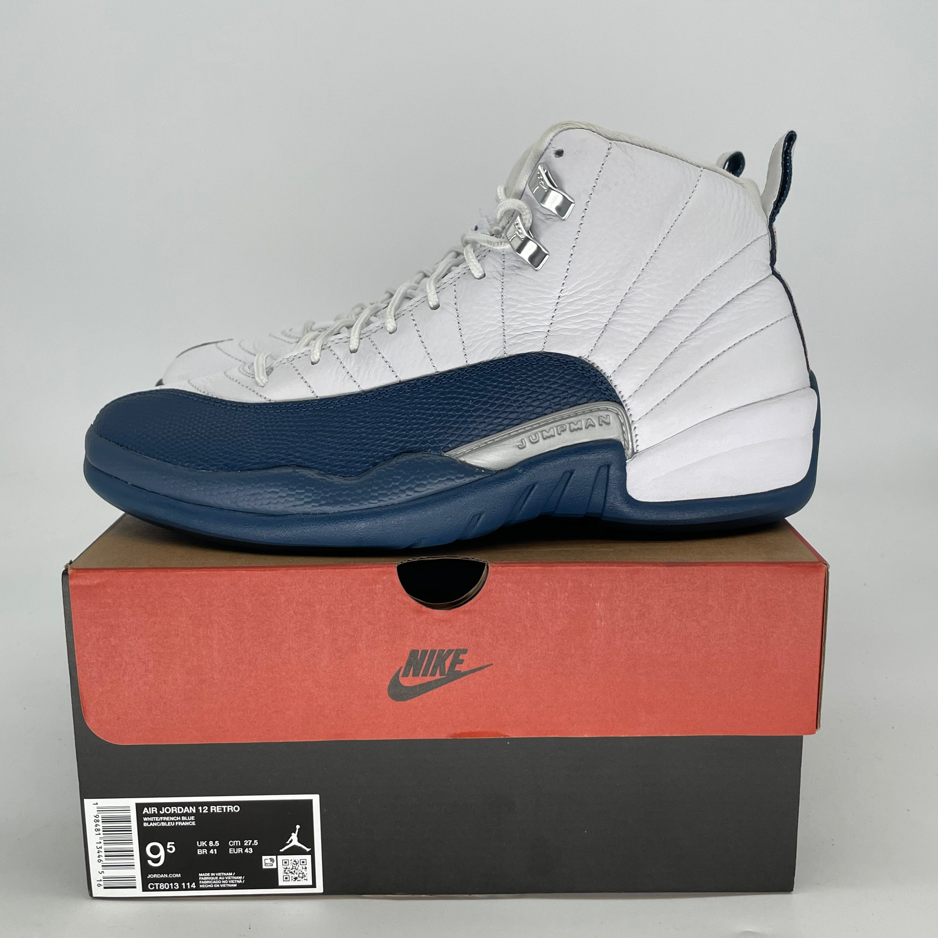 AIR JORDAN 12 FRENCH BLUE CT8013-114 SIZE 9.5/11W