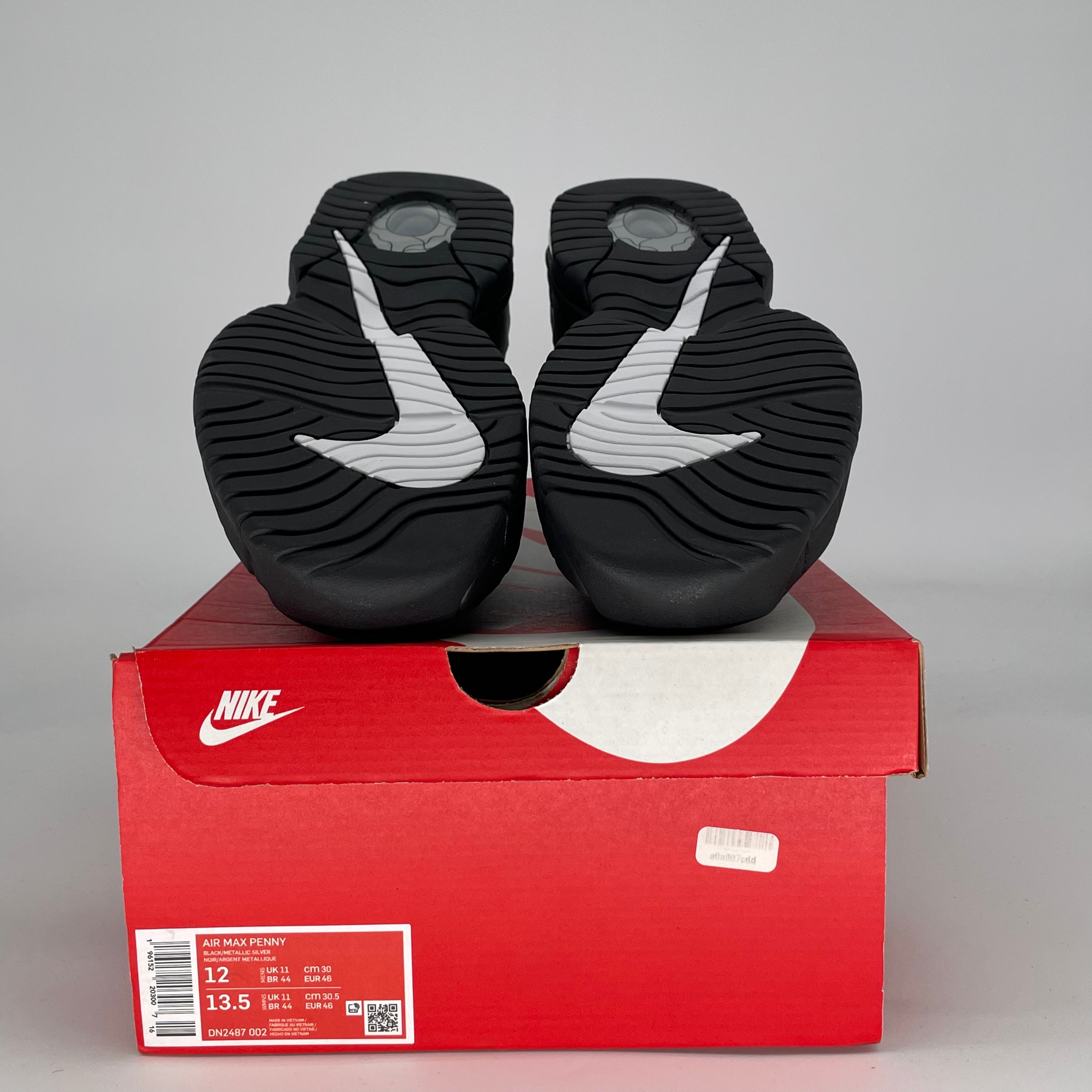 NIKE AIR MAX PENNY 1 ALL STAR BLACK METALLIC SILVER DN2487-002 SIZE 12/13.5W