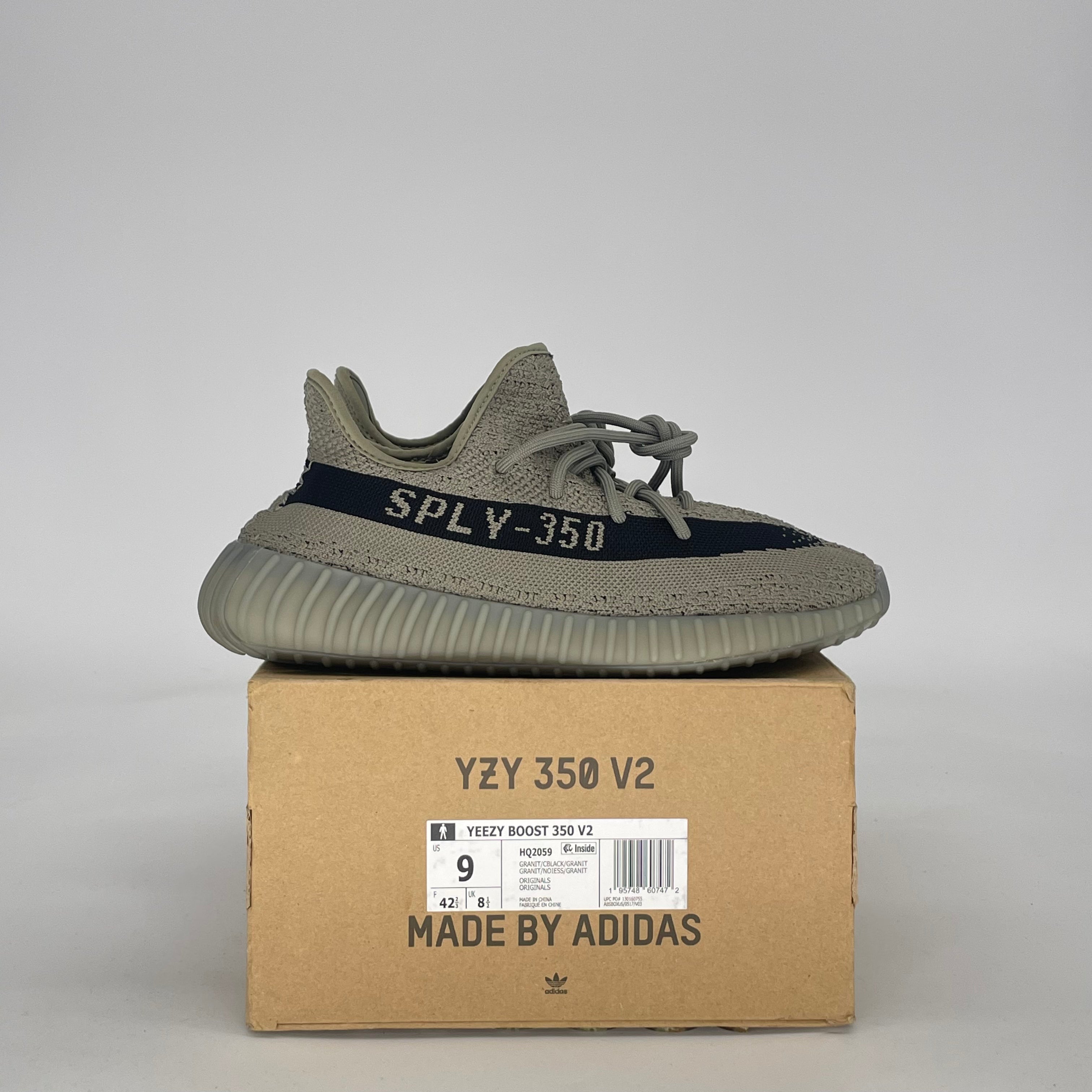 ADIDAS YEEZY BOOST 350 V2 GRANITE HQ2059 SIZE 9/10.5W